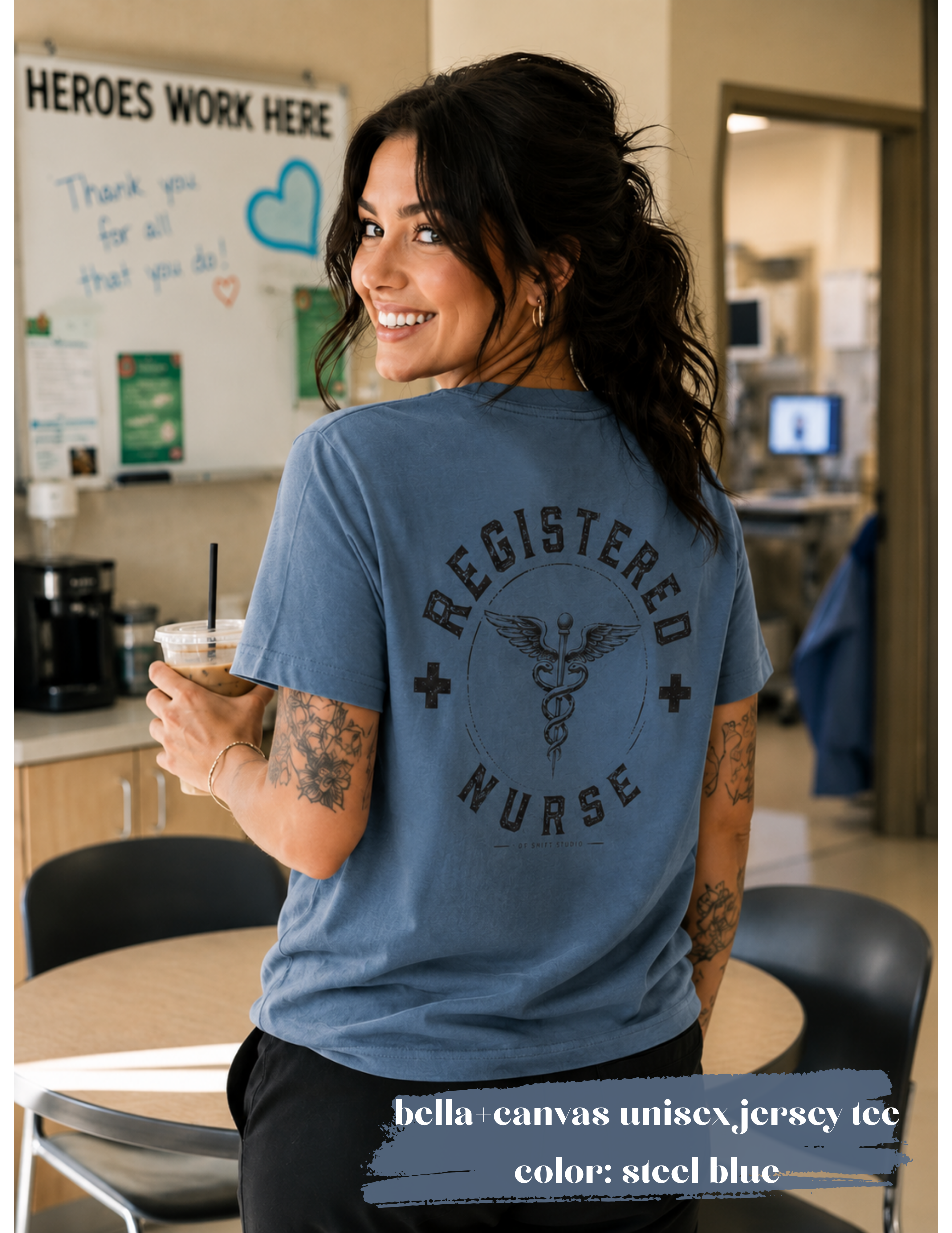Registered Nurse Shirt | Vintage Caduceus Medical Emblem Tee