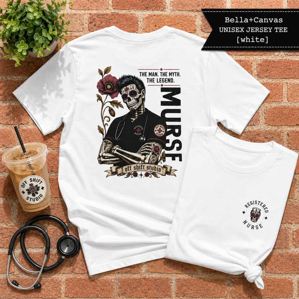 Male Nurse Shirt | Nurse Skull Graphic T-Shirt | MURSE TEE | Male Nurse Gift