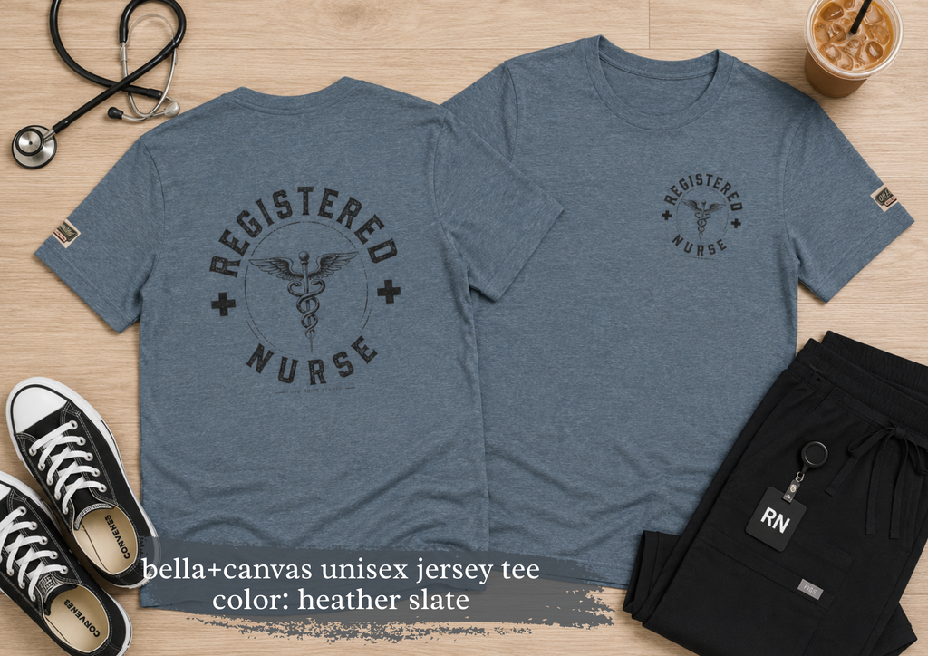 Registered Nurse Shirt | Vintage Caduceus Medical Emblem Tee | Nurse Gift