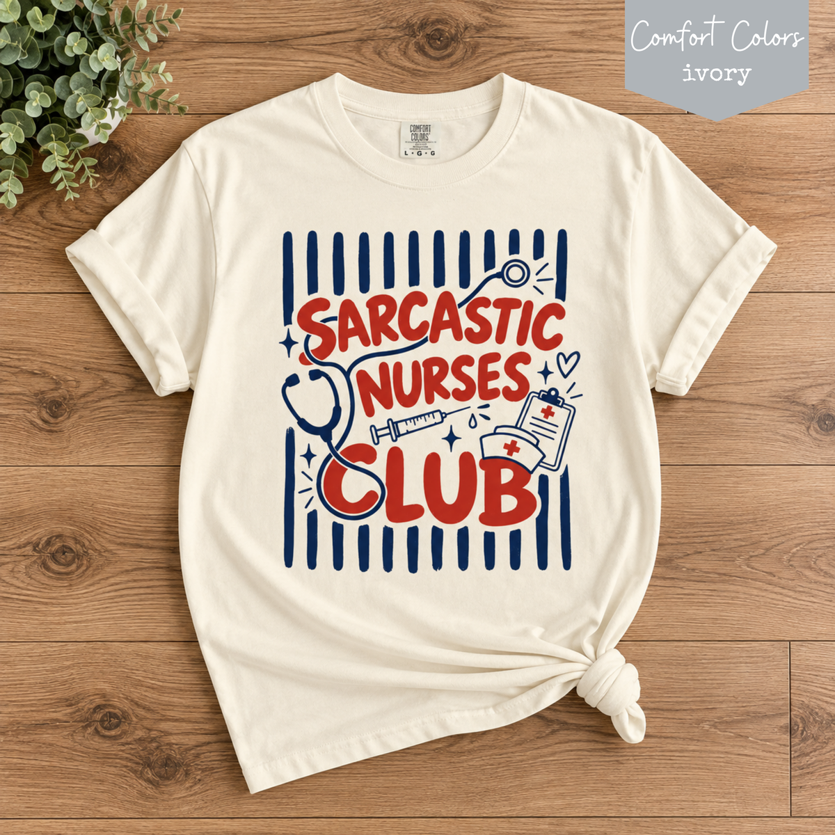 Sarcastic Nurses Club Shirt, Funny Nurse T Shirt, ER Nurse Shirt, Nurse Gift, Comfort Colors Nurse Tee, Healthcare Worker Shirt, RN Gift