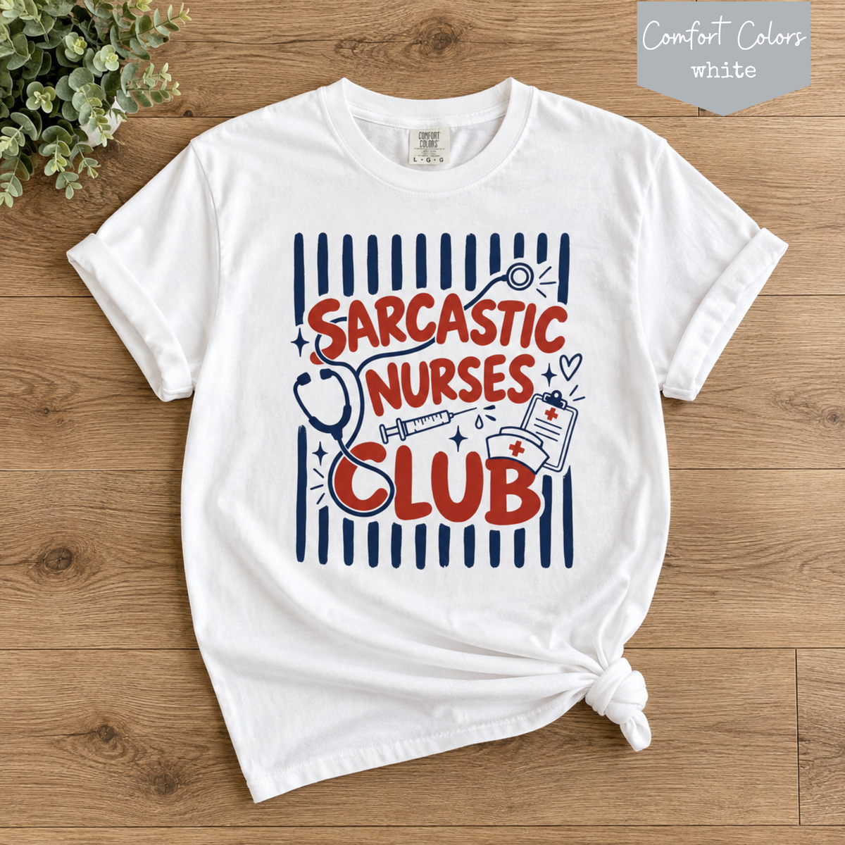 Sarcastic Nurses Club Shirt, Funny Nurse T Shirt, ER Nurse Shirt, Nurse Gift, Comfort Colors Nurse Tee, Healthcare Worker Shirt, RN Gift