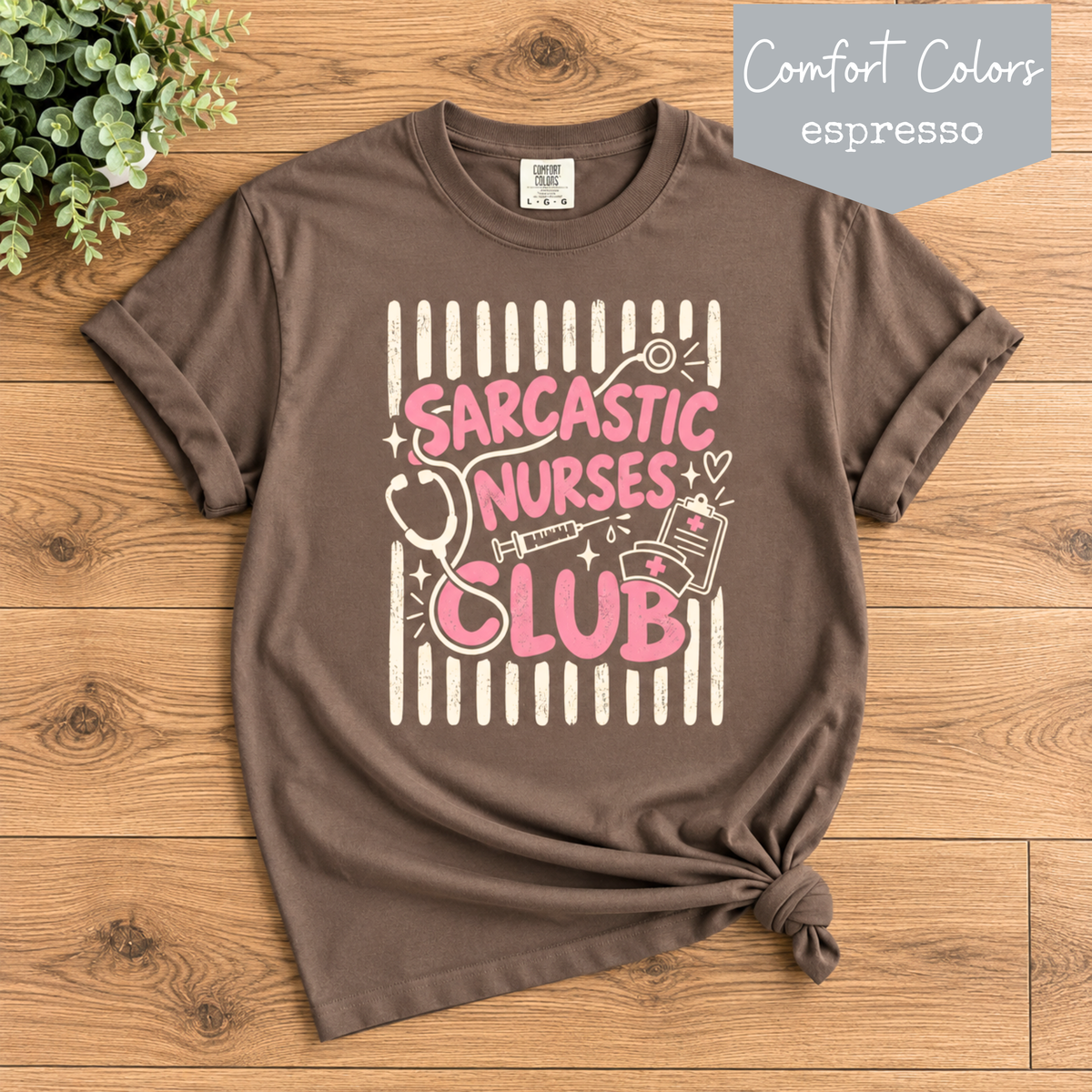 Sarcastic Nurses Club Shirt, Funny Nurse T Shirt, ER Nurse Shirt, Nurse Gift, Comfort Colors Nurse Tee, Healthcare Worker Shirt, RN Gift
