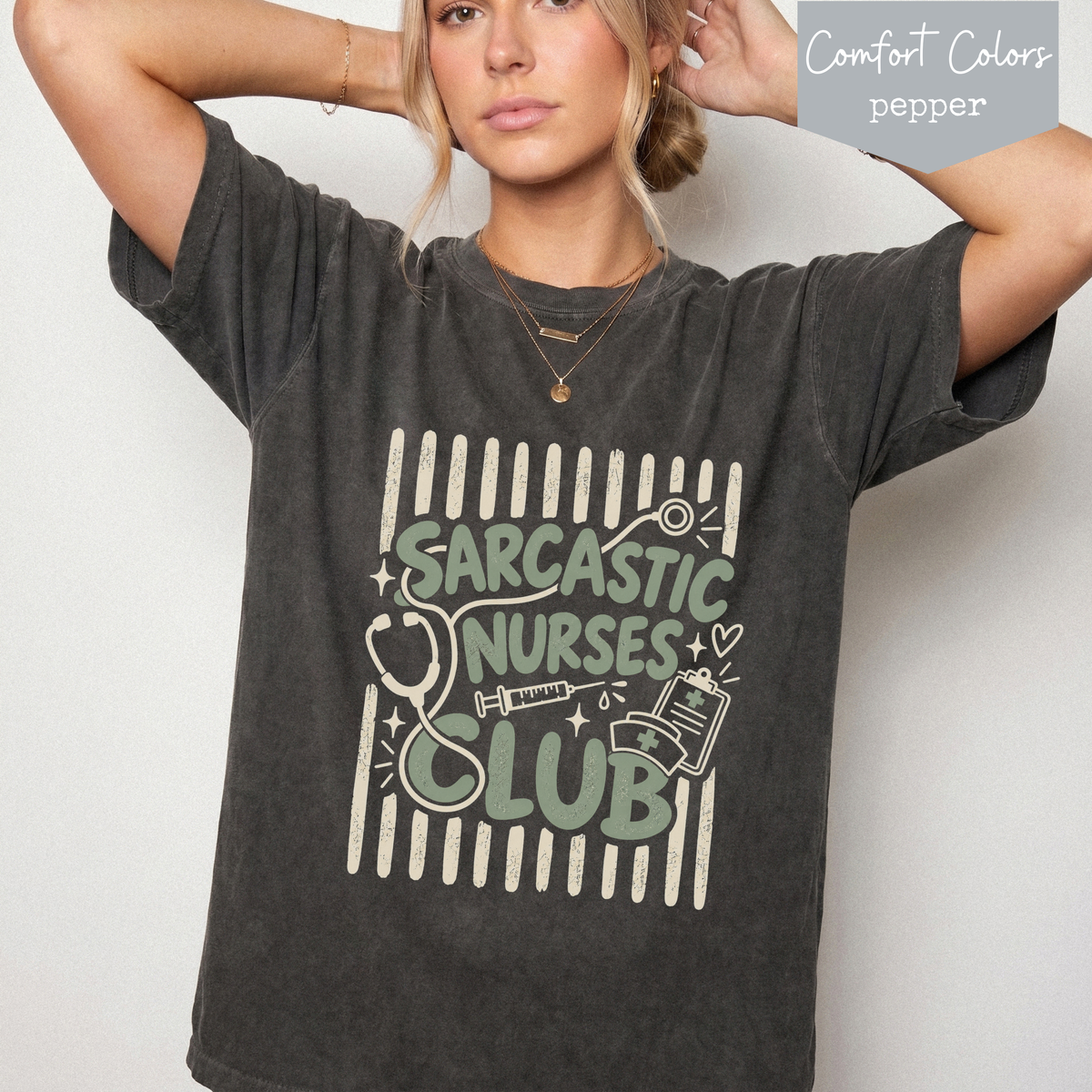 Sarcastic Nurses Club Shirt, Funny Nurse T Shirt, ER Nurse Shirt, Nurse Gift, Comfort Colors Nurse Tee, Healthcare Worker Shirt, RN Gift