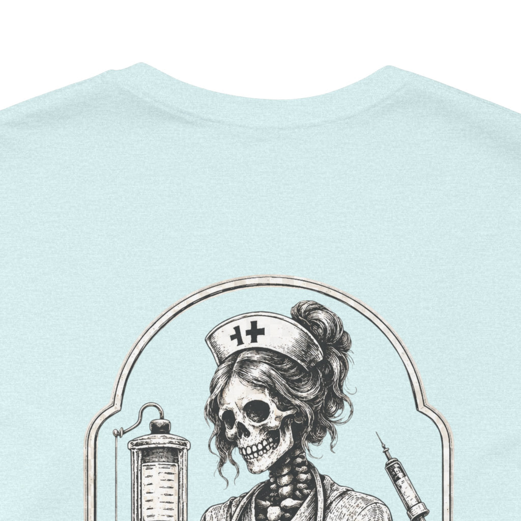 Night Shift Nurse Shirt | Skeleton Nurse T-Shirt | Tattoo Style Medical Shirt | Bella+Canvas