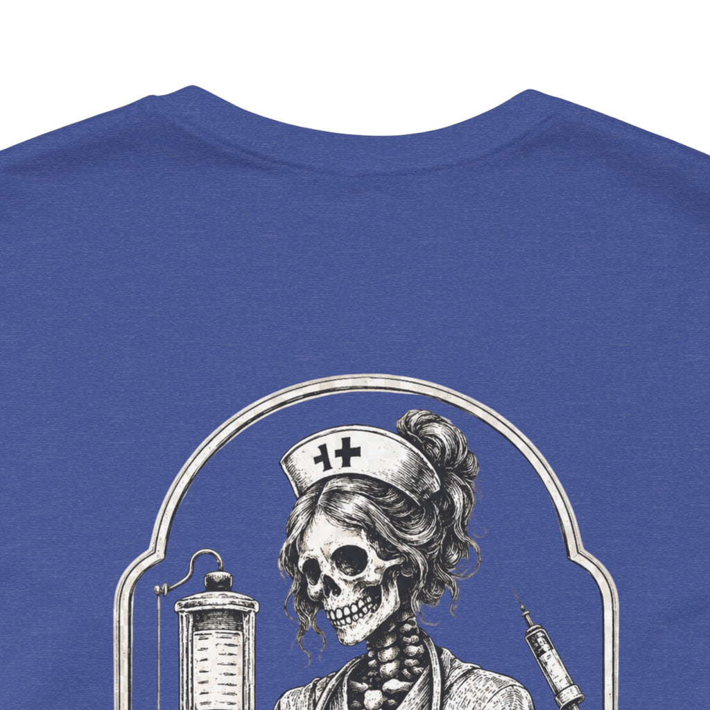Night Shift Nurse Shirt | Skeleton Nurse T-Shirt | Tattoo Style Medical Shirt | Bella+Canvas
