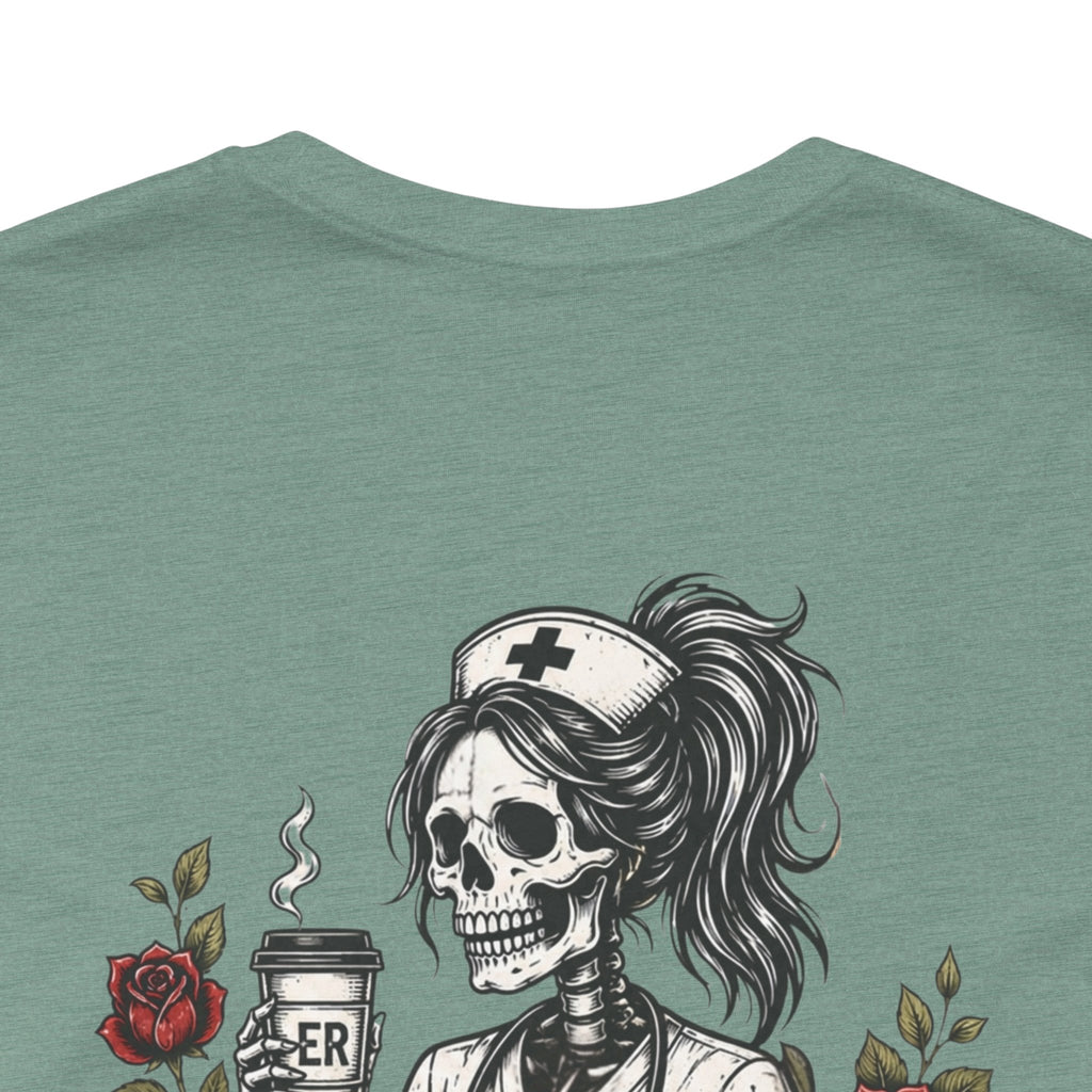 It's Giving ER Nurse Shirt | Funny ER Nurse Tee | Emergency Room Nurse Gift | Gothic Skeleton Nurse Shirt | Tattoo Style Healthcare T-Shirt