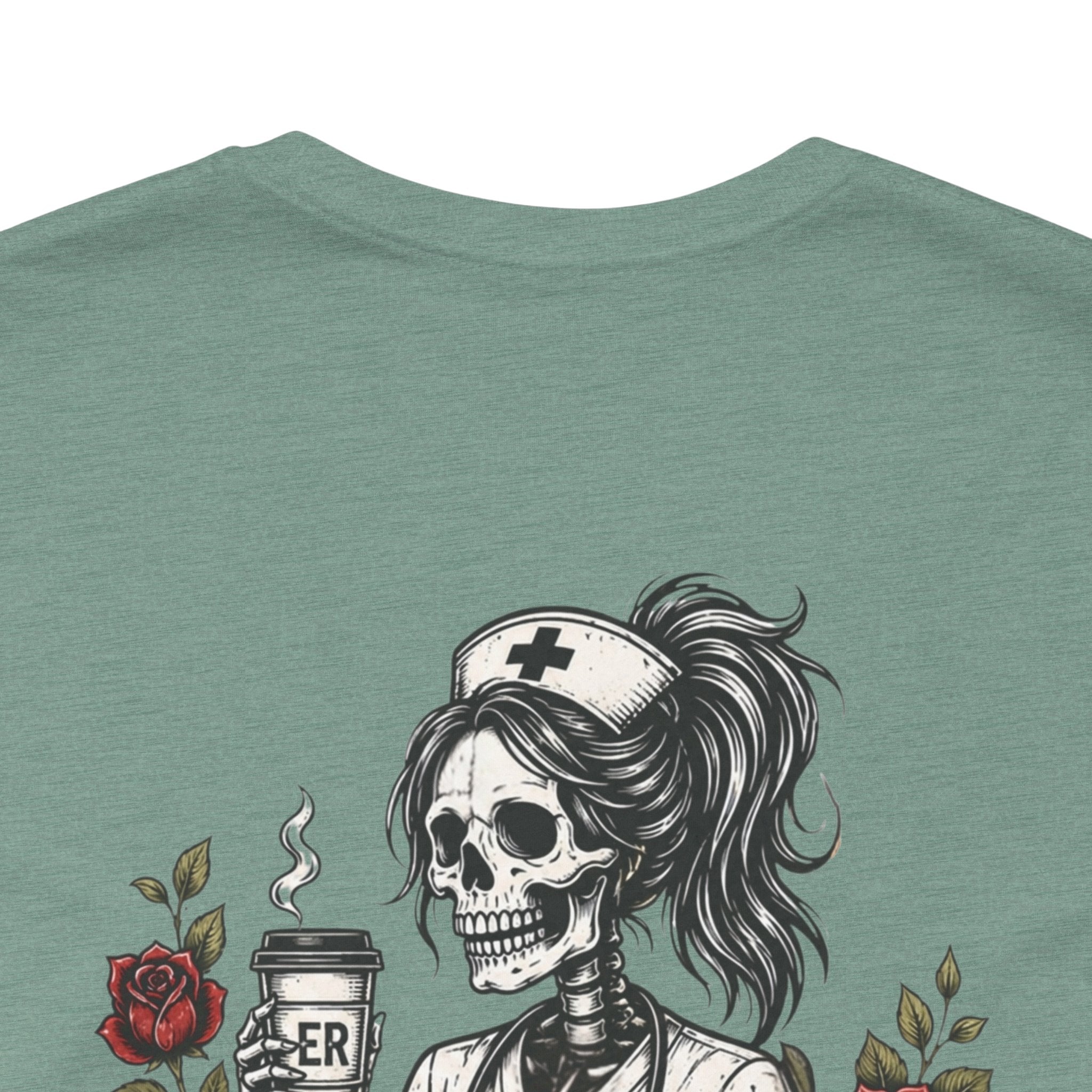 It's Giving ER Nurse Shirt | Funny ER Nurse Tee | Emergency Room Nurse Gift | Gothic Skeleton Nurse Shirt | Tattoo Style Healthcare T-Shirt