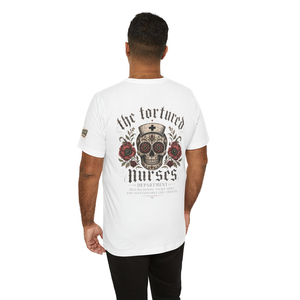 The Tortured Nurses Tee | Gothic Nurse Skull Shirt | Vintage Tattoo Medical Graphic Tee