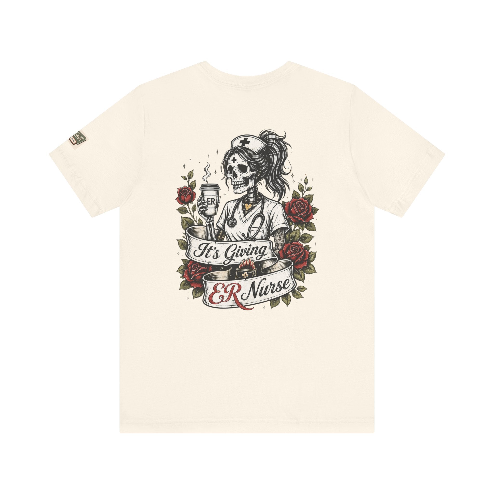 ER Nurse Skull Tee — "It's Giving ER Nurse" Graphic T-Shirt