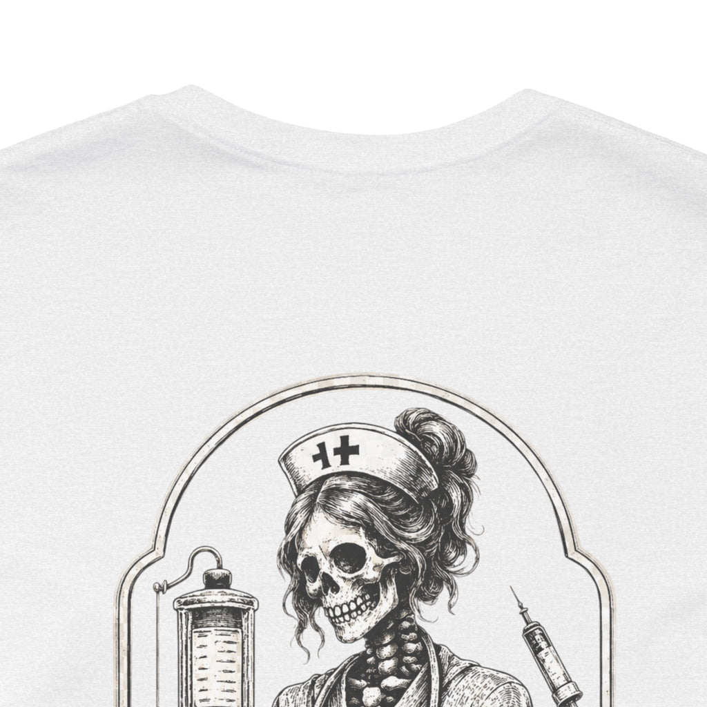Night Shift Nurse Shirt | Skeleton Nurse T-Shirt | Tattoo Style Medical Shirt | Bella+Canvas