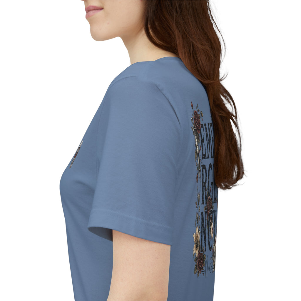 Emergency Nurse Shirt | Gothic Floral Nurse Tee | Vintage Tattoo Style ER Nurse T-Shirt | Bella & Canvas