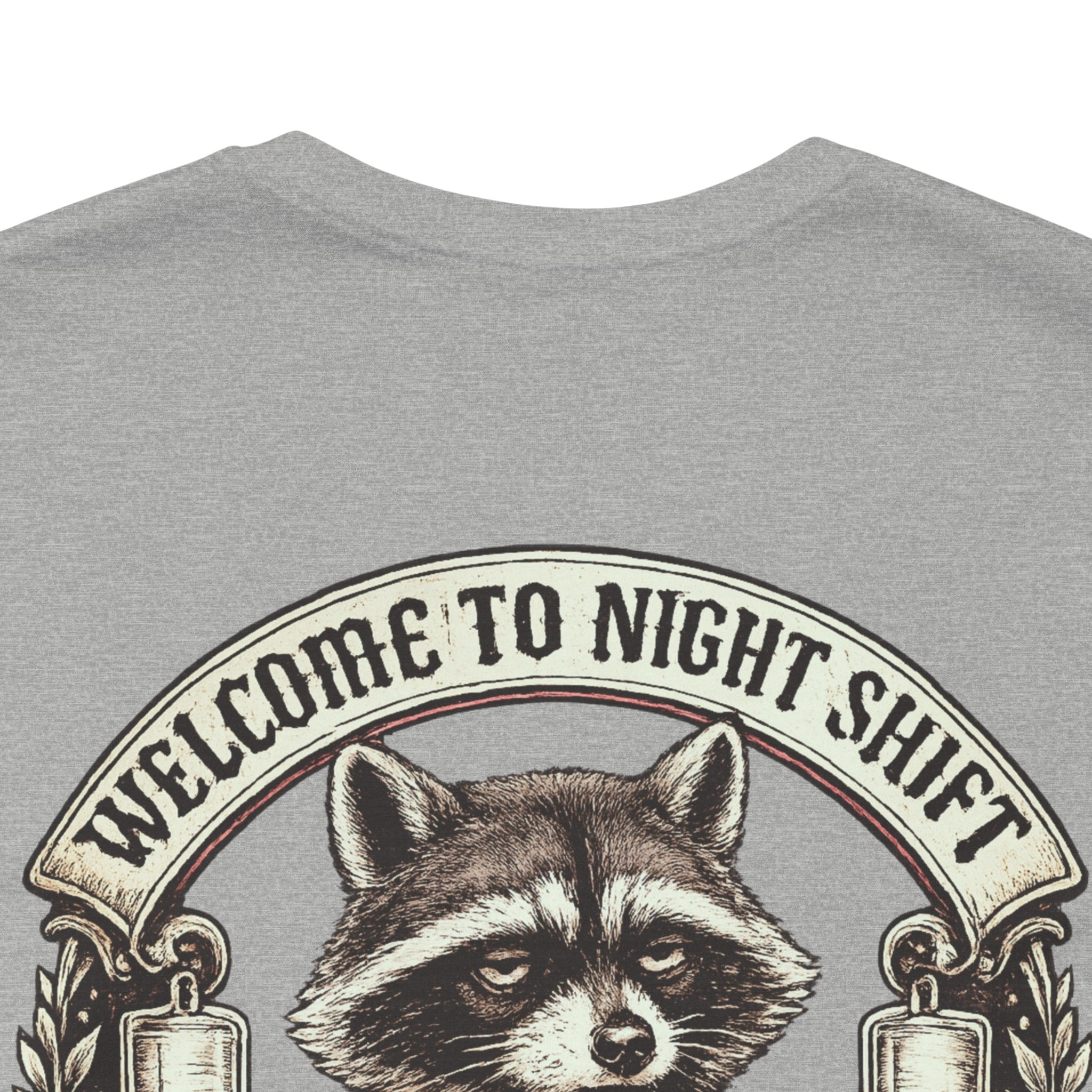 Night Shift Raccoon Nurse T-Shirt — "Welcome to Night Shift" Work Tee for Nurses & Healthcare