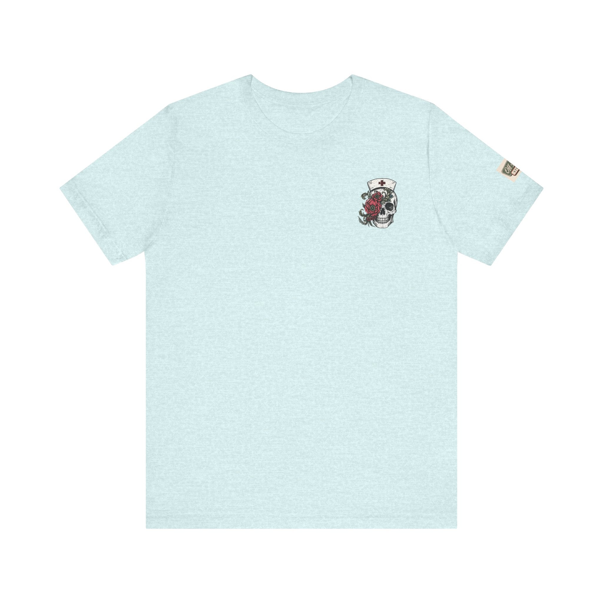 Night Shift Nurse Shirt | Skeleton Nurse T-Shirt | Tattoo Style Medical Shirt | Bella+Canvas