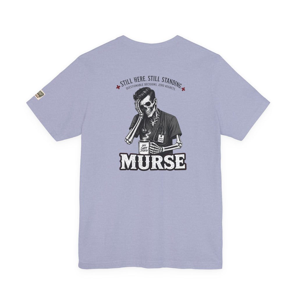 Murse Skeleton Nurse Graphic Tee — Back Print | Male Nurse Gift