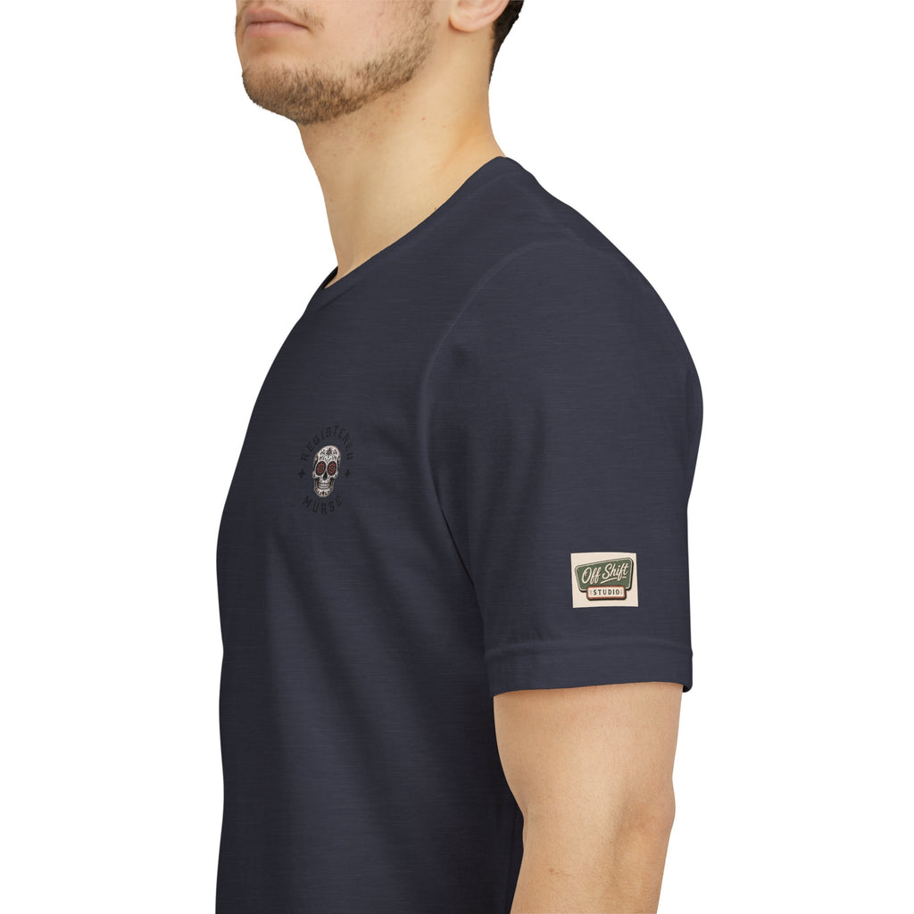 Murse Skeleton Nurse Graphic Tee — Back Print | Male Nurse Gift