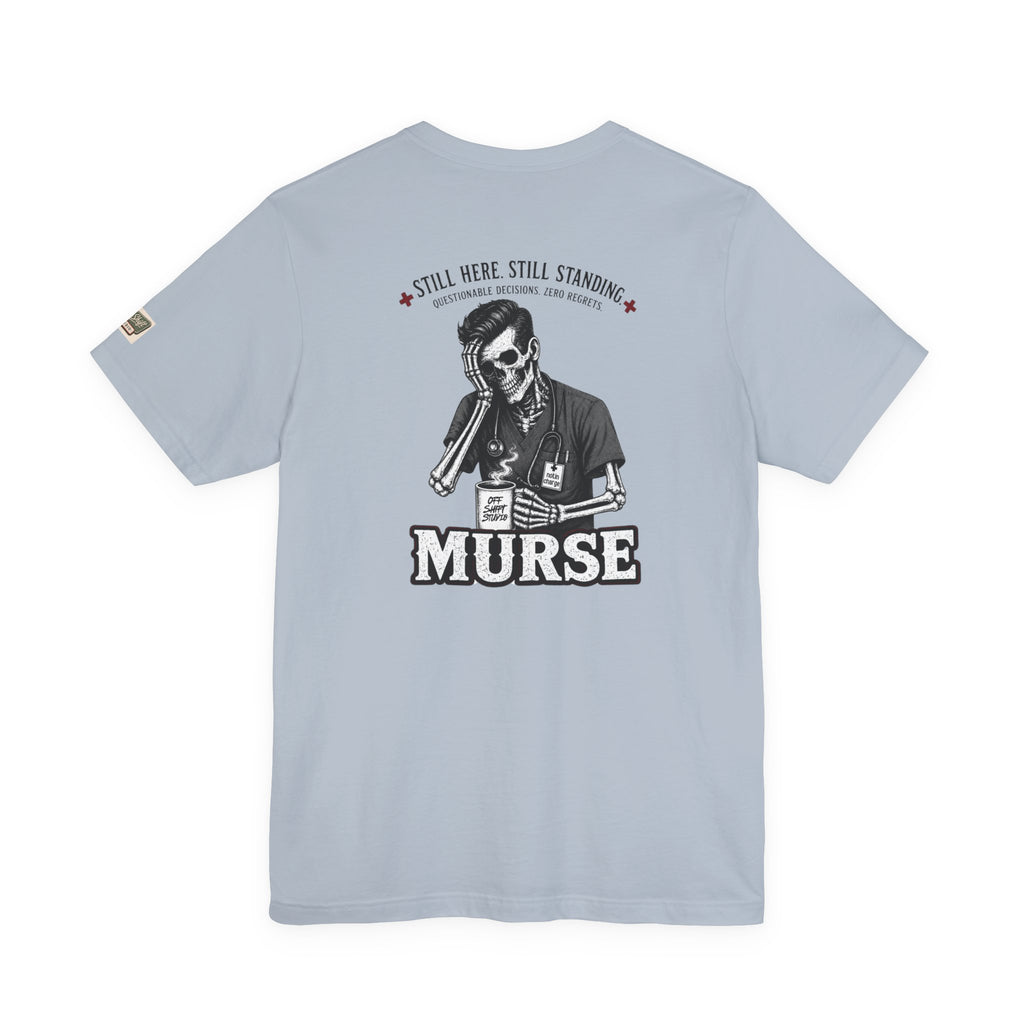 Murse Skeleton Nurse Graphic Tee — Back Print | Male Nurse Gift