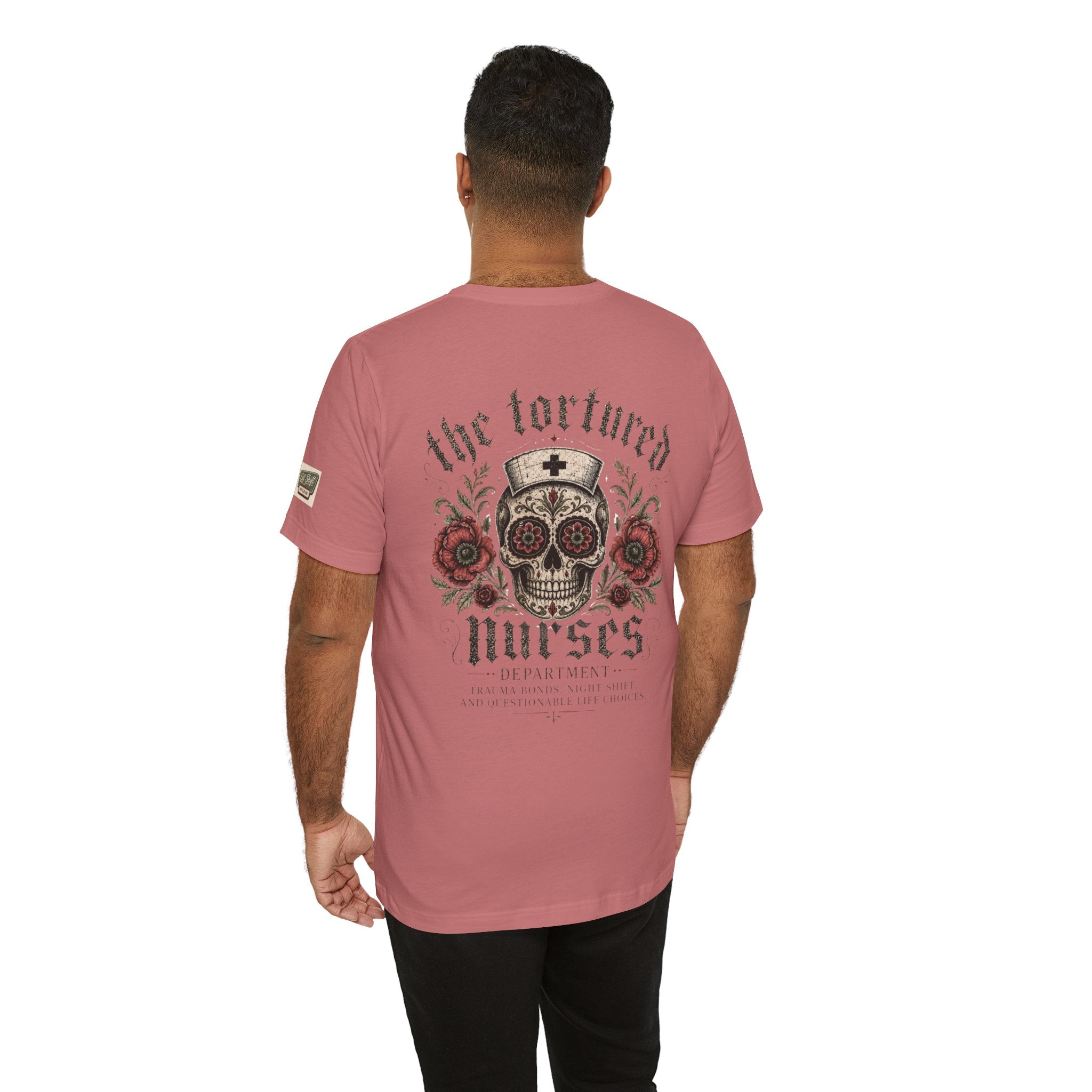 The Tortured Nurses Tee | Gothic Nurse Skull Shirt | Vintage Tattoo Medical Graphic Tee