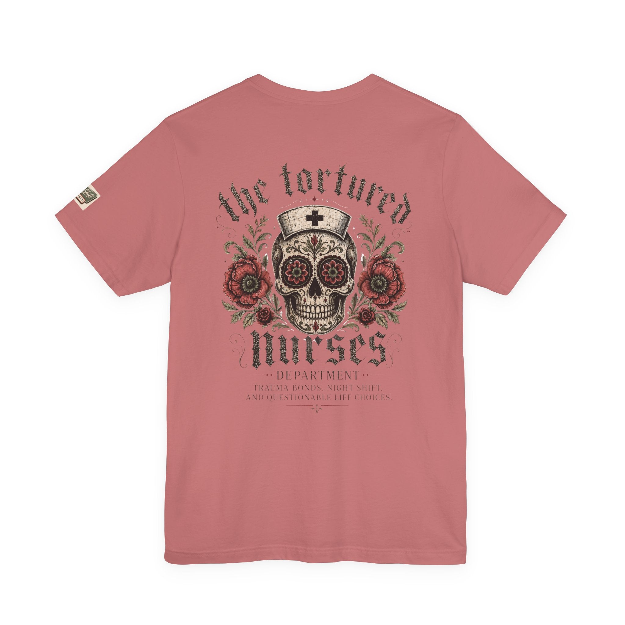 The Tortured Nurses Tee | Gothic Nurse Skull Shirt | Vintage Tattoo Medical Graphic Tee