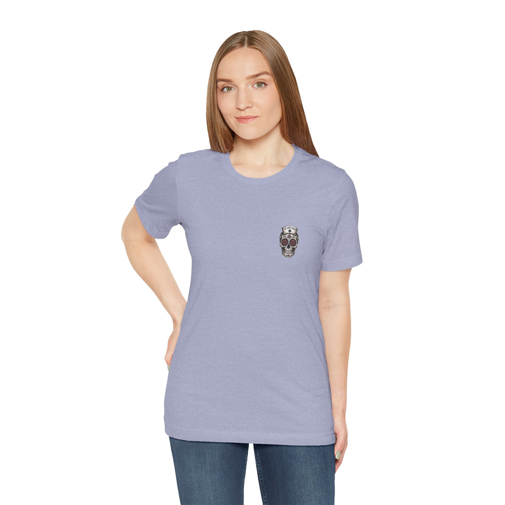 Emergency Nurse Shirt | Gothic Floral Nurse Tee | Vintage Tattoo Style ER Nurse T-Shirt | Bella & Canvas