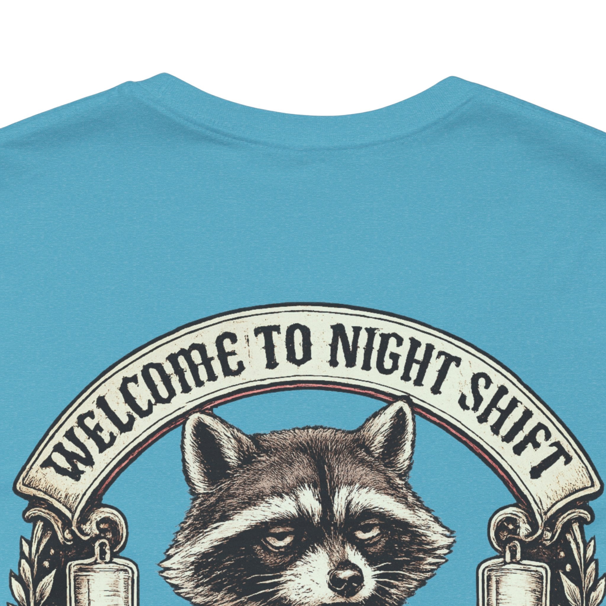 Night Shift Raccoon Nurse T-Shirt — "Welcome to Night Shift" Work Tee for Nurses & Healthcare