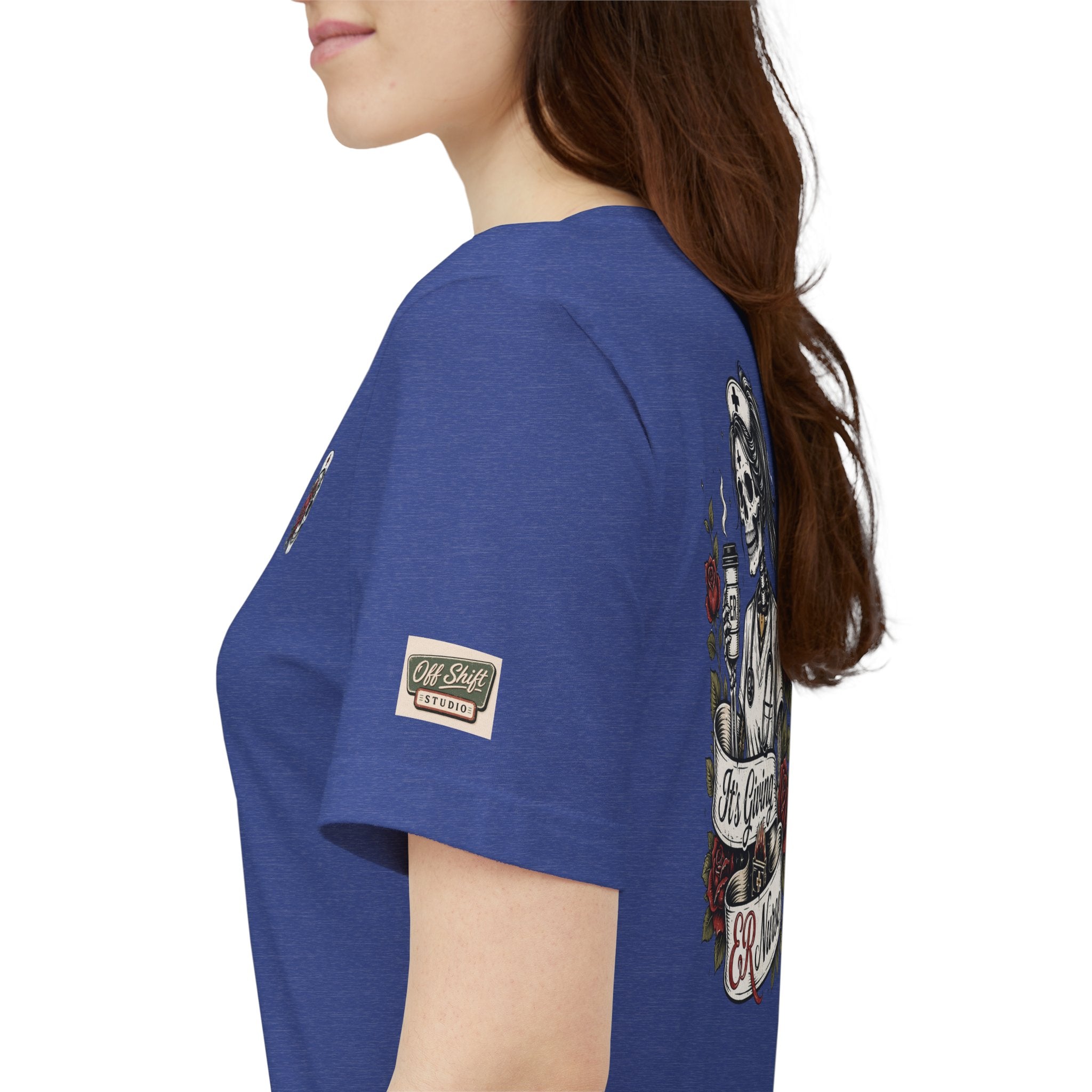 ER Nurse Skull Tee — "It's Giving ER Nurse" Graphic T-Shirt