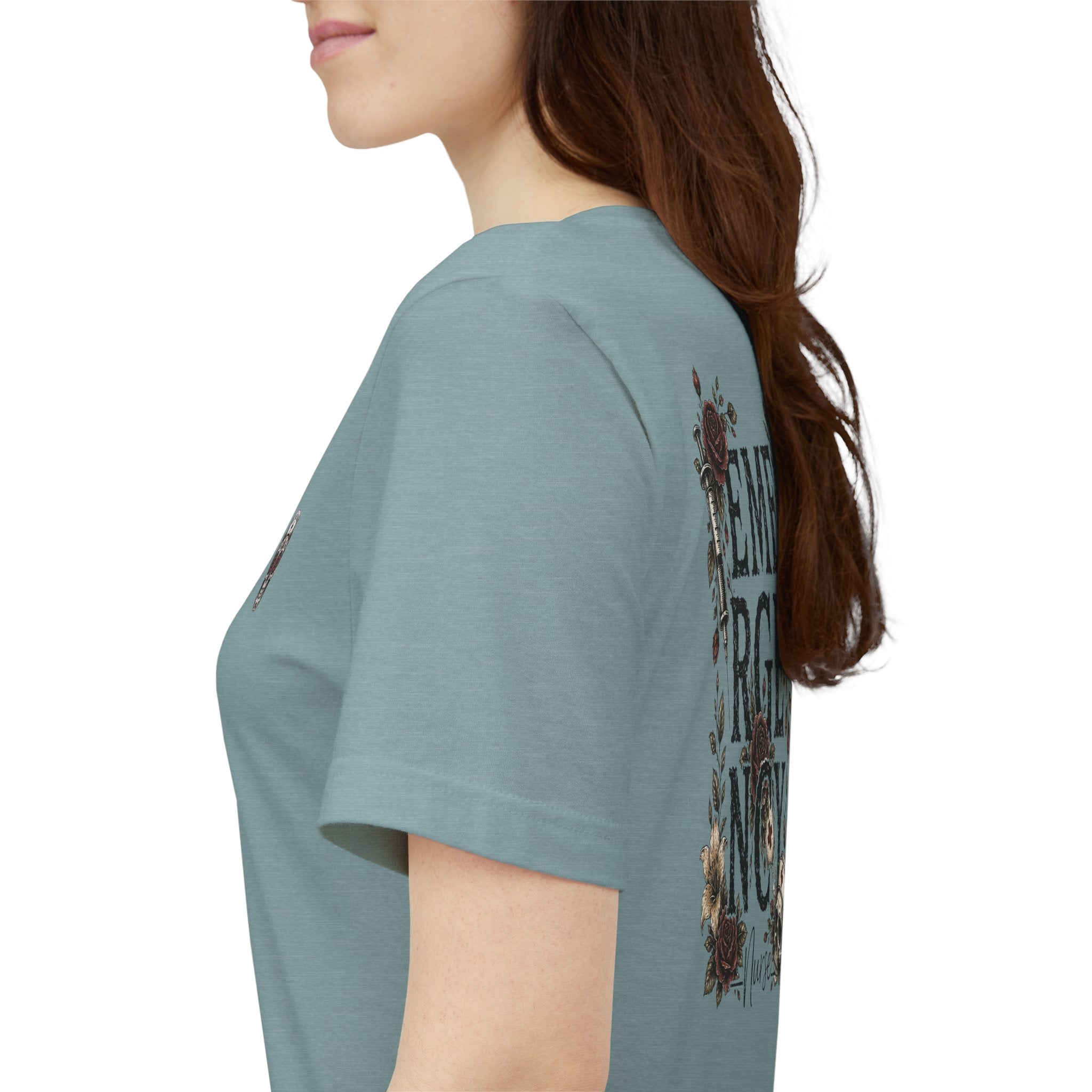 Emergency Nurse Shirt | Gothic Floral Nurse Tee | Vintage Tattoo Style ER Nurse T-Shirt | Bella & Canvas