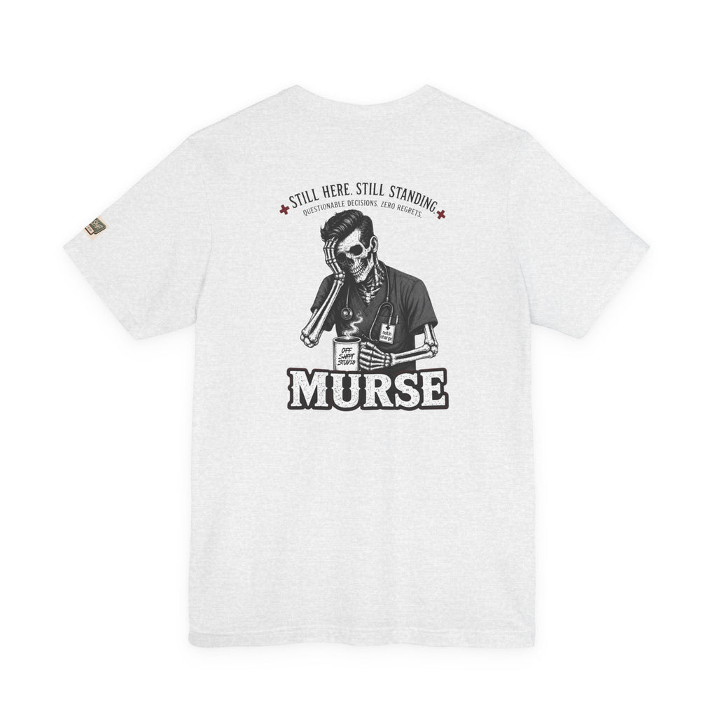 Murse Skeleton Nurse Graphic Tee — Back Print | Male Nurse Gift