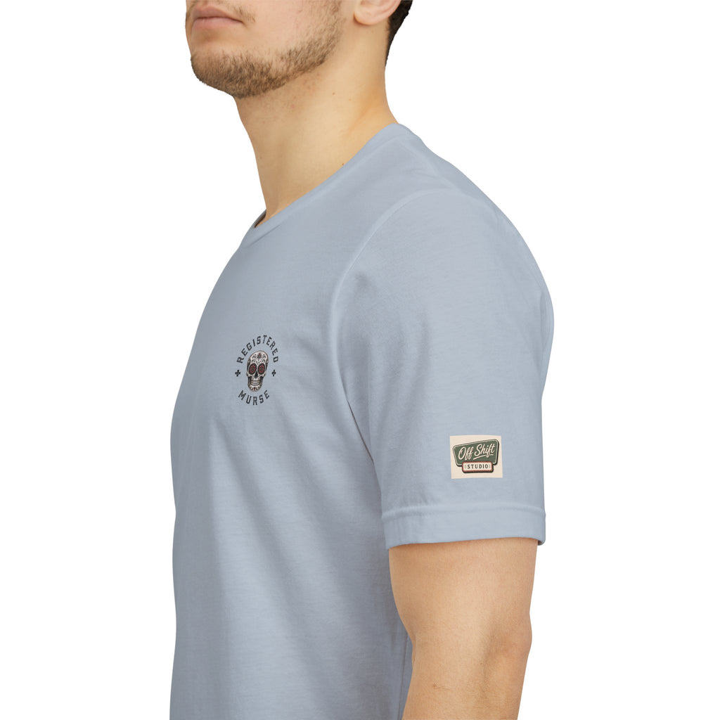 Murse Skeleton Nurse Graphic Tee — Back Print | Male Nurse Gift