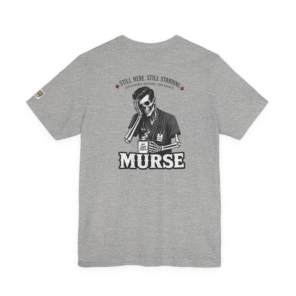 Murse Skeleton Nurse Graphic Tee — Back Print | Male Nurse Gift