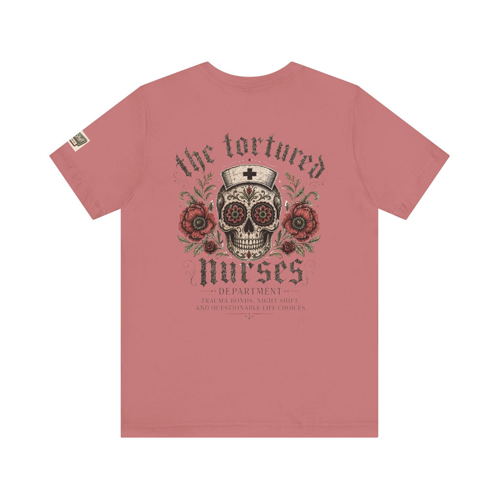 The Tortured Nurses Tee | Gothic Nurse Skull Shirt | Vintage Tattoo Medical Graphic Tee