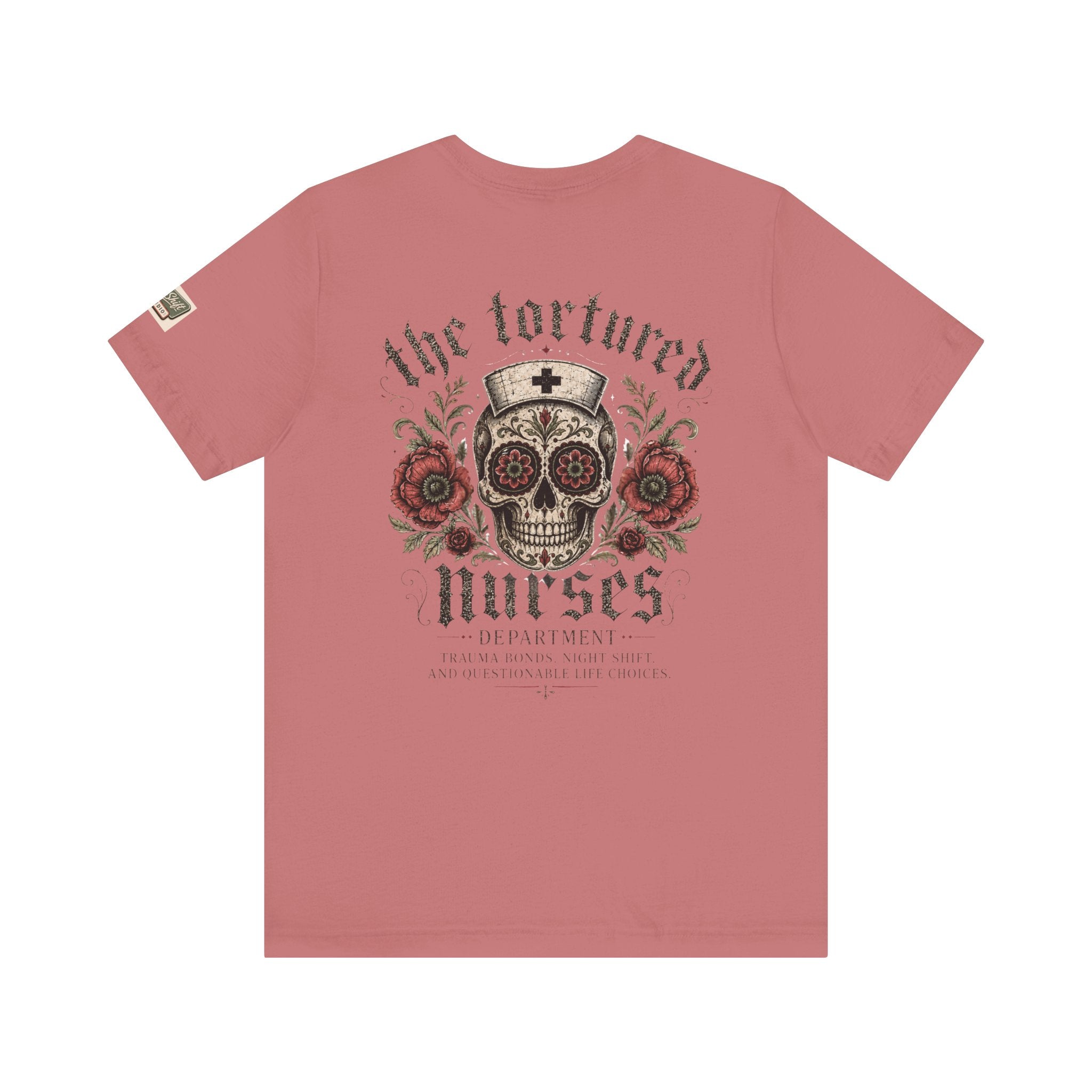 The Tortured Nurses Tee | Gothic Nurse Skull Shirt | Vintage Tattoo Medical Graphic Tee