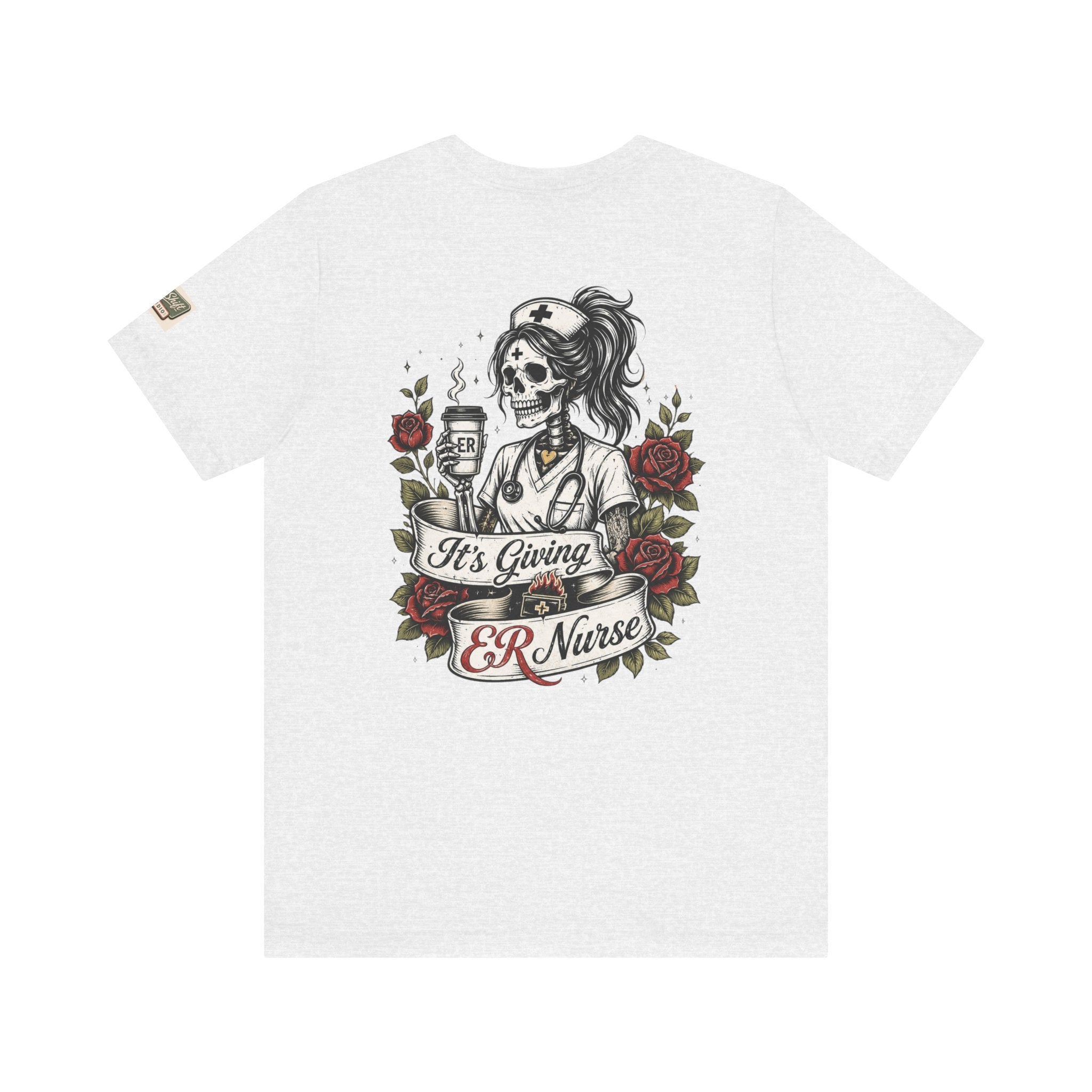 ER Nurse Skull Tee — "It's Giving ER Nurse" Graphic T-Shirt