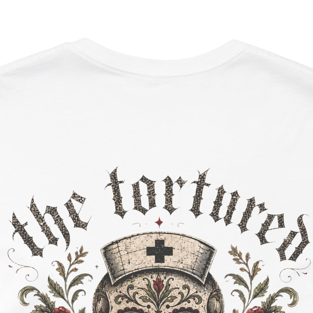 The Tortured Nurses Tee | Gothic Nurse Skull Shirt | Vintage Tattoo Medical Graphic Tee