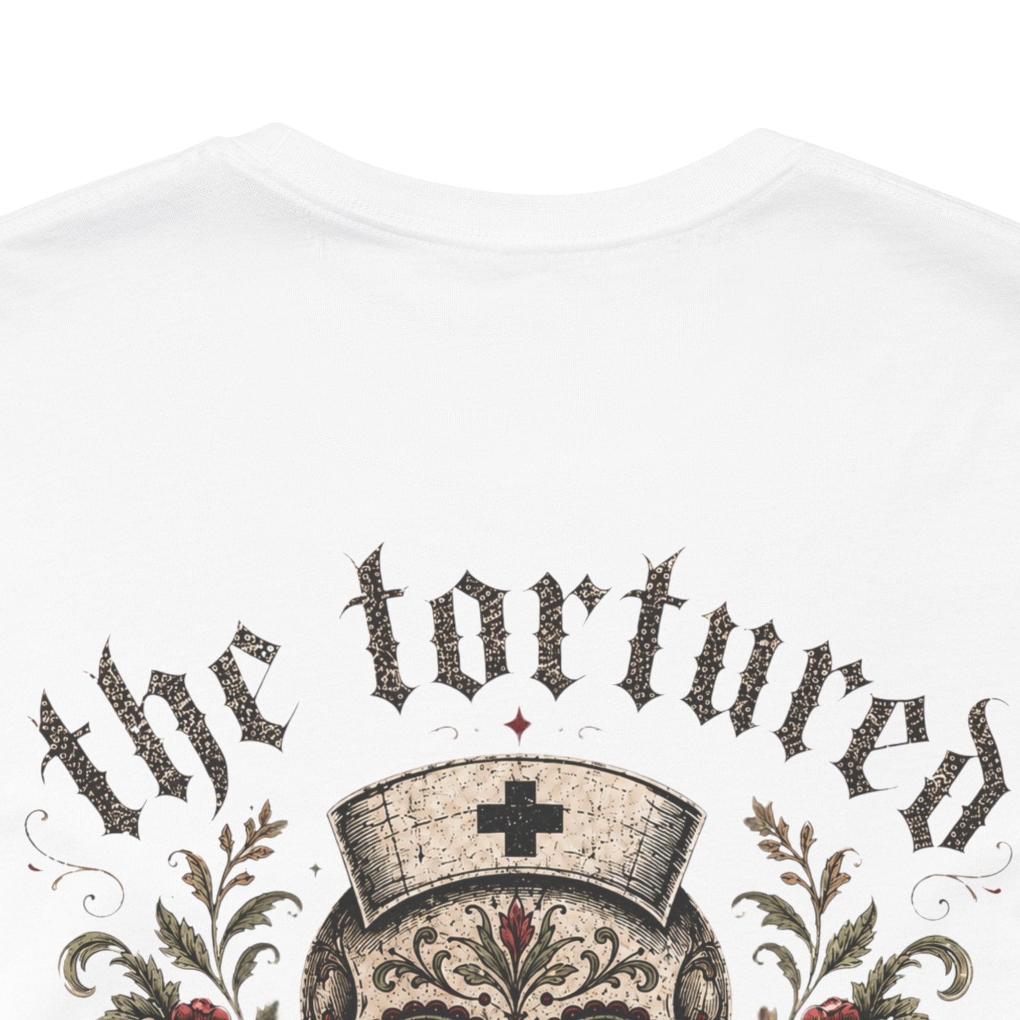 The Tortured Nurses Tee | Gothic Nurse Skull Shirt | Vintage Tattoo Medical Graphic Tee