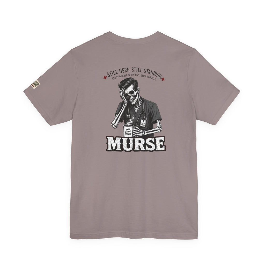 Murse Skeleton Nurse Graphic Tee — Back Print | Male Nurse Gift