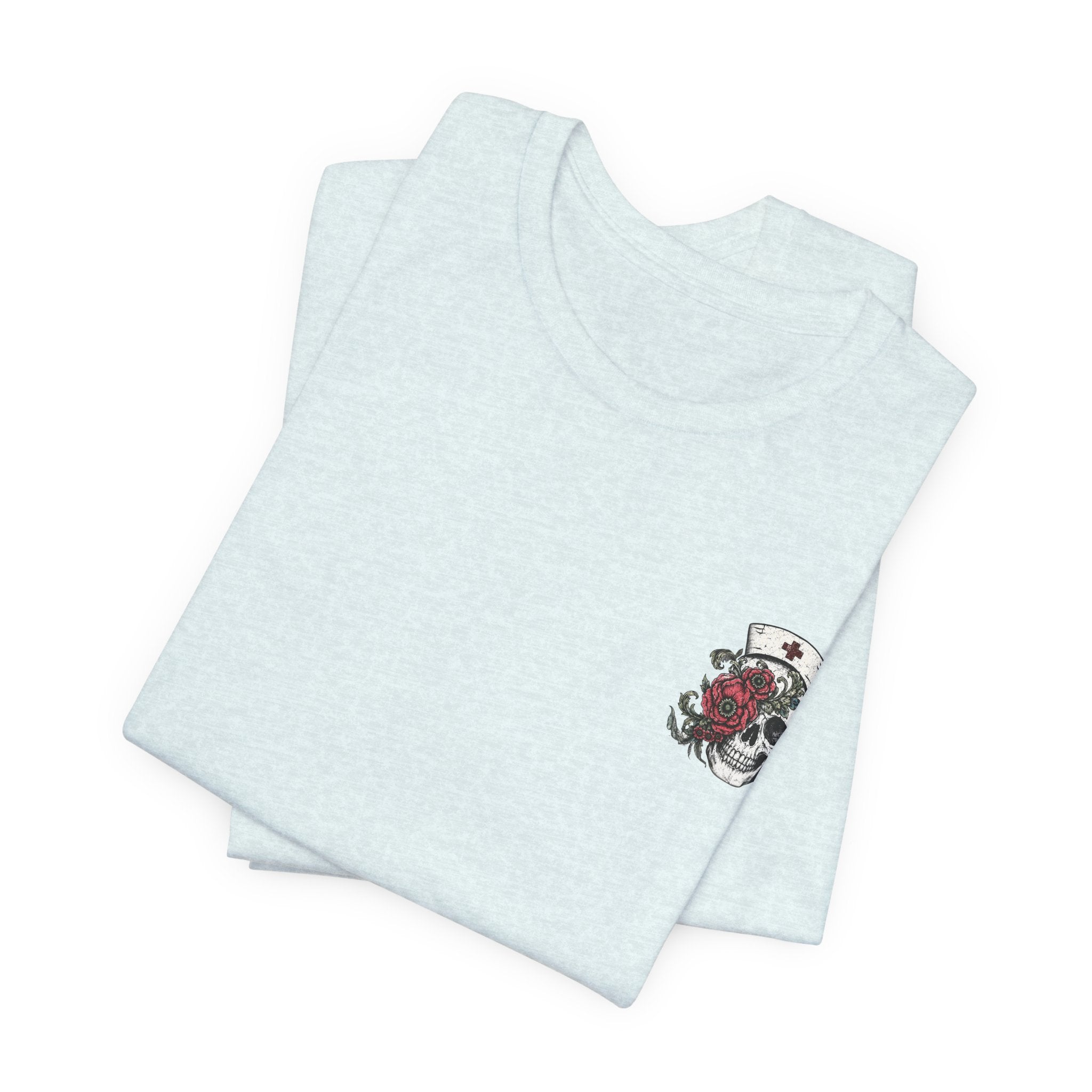 Night Shift Nurse Shirt | Skeleton Nurse T-Shirt | Tattoo Style Medical Shirt | Bella+Canvas