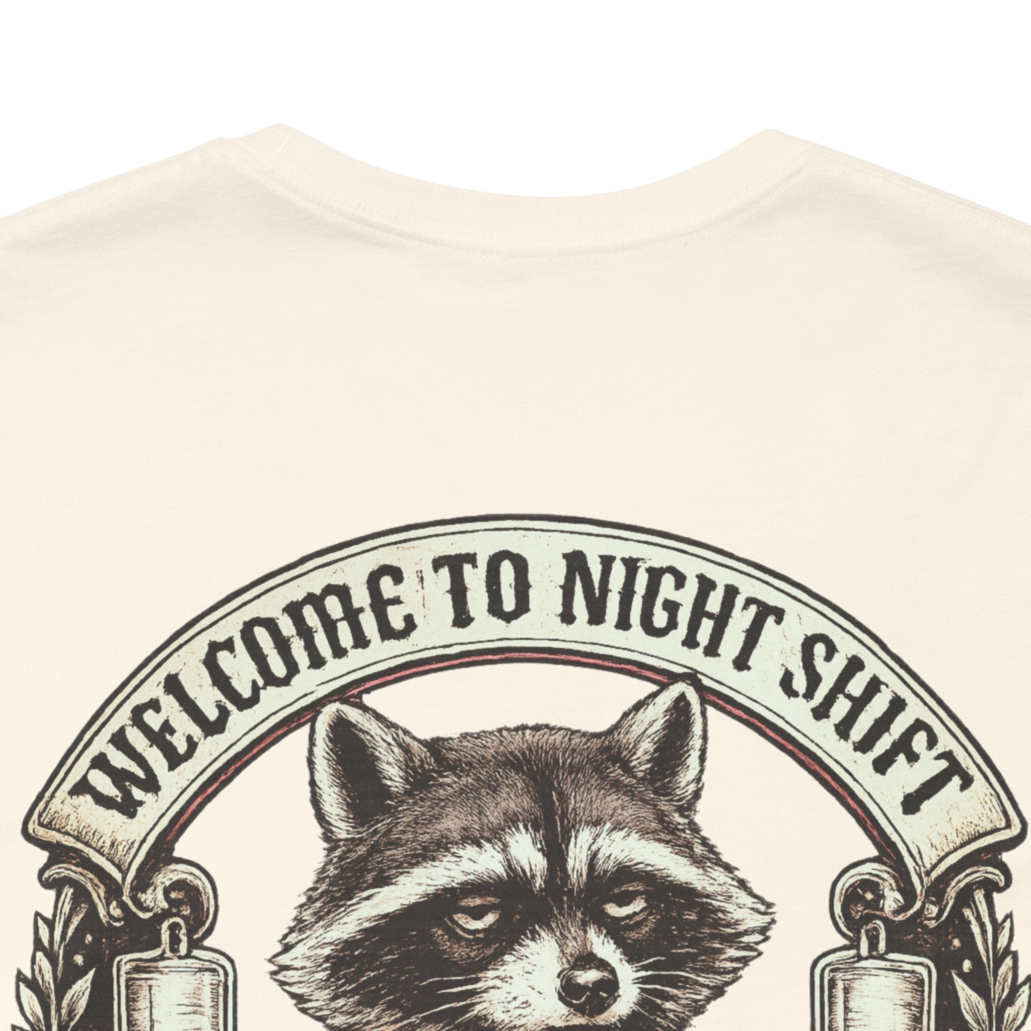 Night Shift Raccoon Nurse T-Shirt — "Welcome to Night Shift" Work Tee for Nurses & Healthcare