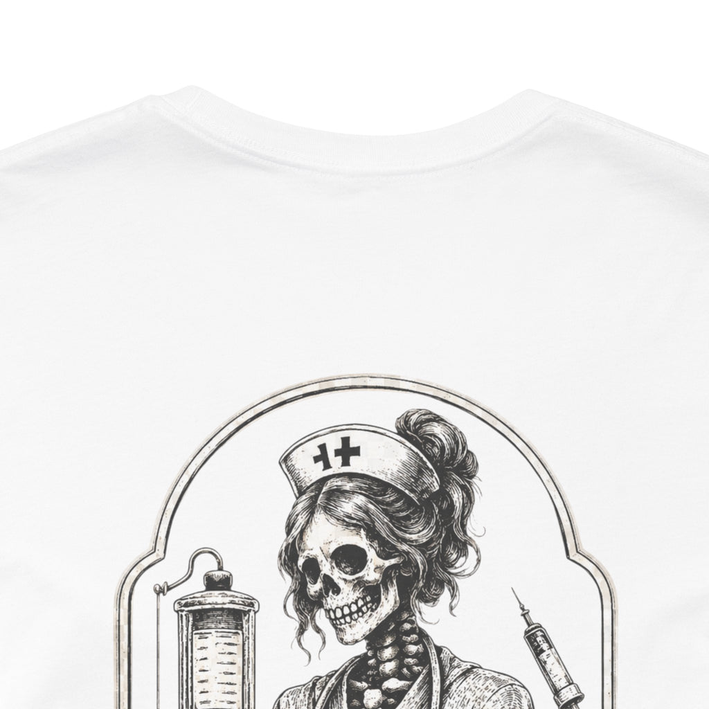 Night Shift Nurse Shirt | Skeleton Nurse T-Shirt | Tattoo Style Medical Shirt | Bella+Canvas