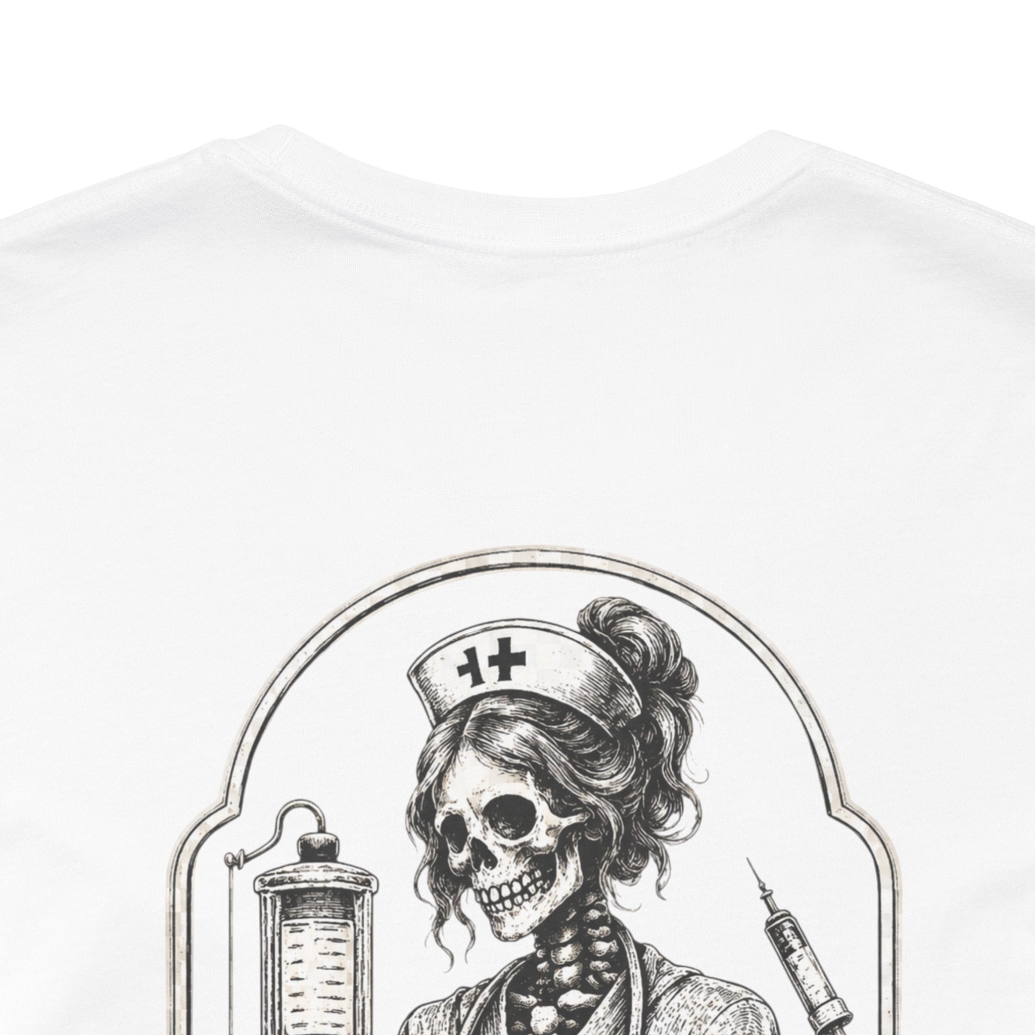 Night Shift Nurse Shirt | Skeleton Nurse T-Shirt | Tattoo Style Medical Shirt | Bella+Canvas