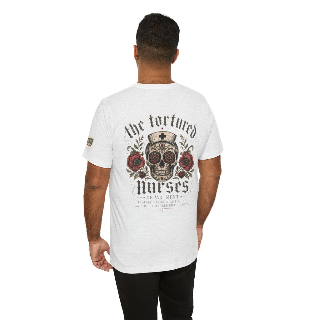 The Tortured Nurses Tee | Gothic Nurse Skull Shirt | Vintage Tattoo Medical Graphic Tee