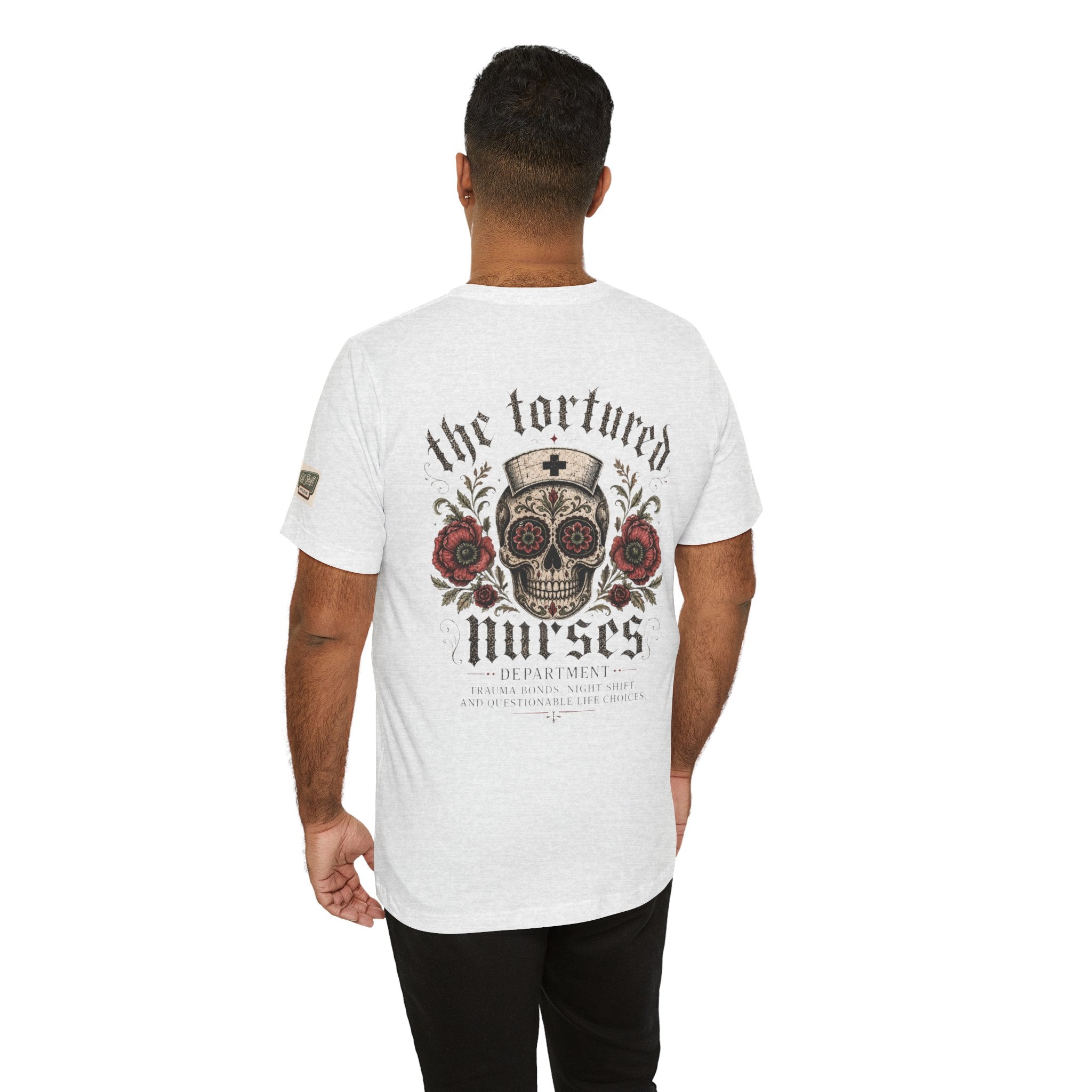 The Tortured Nurses Tee | Gothic Nurse Skull Shirt | Vintage Tattoo Medical Graphic Tee