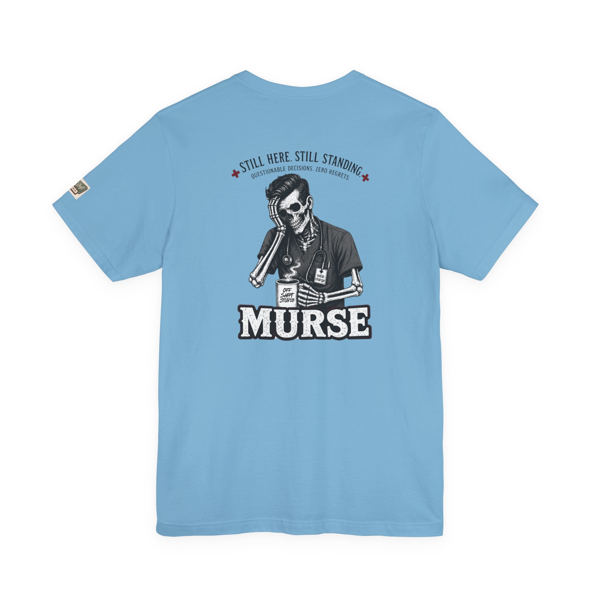 Murse Skeleton Nurse Graphic Tee — Back Print | Male Nurse Gift