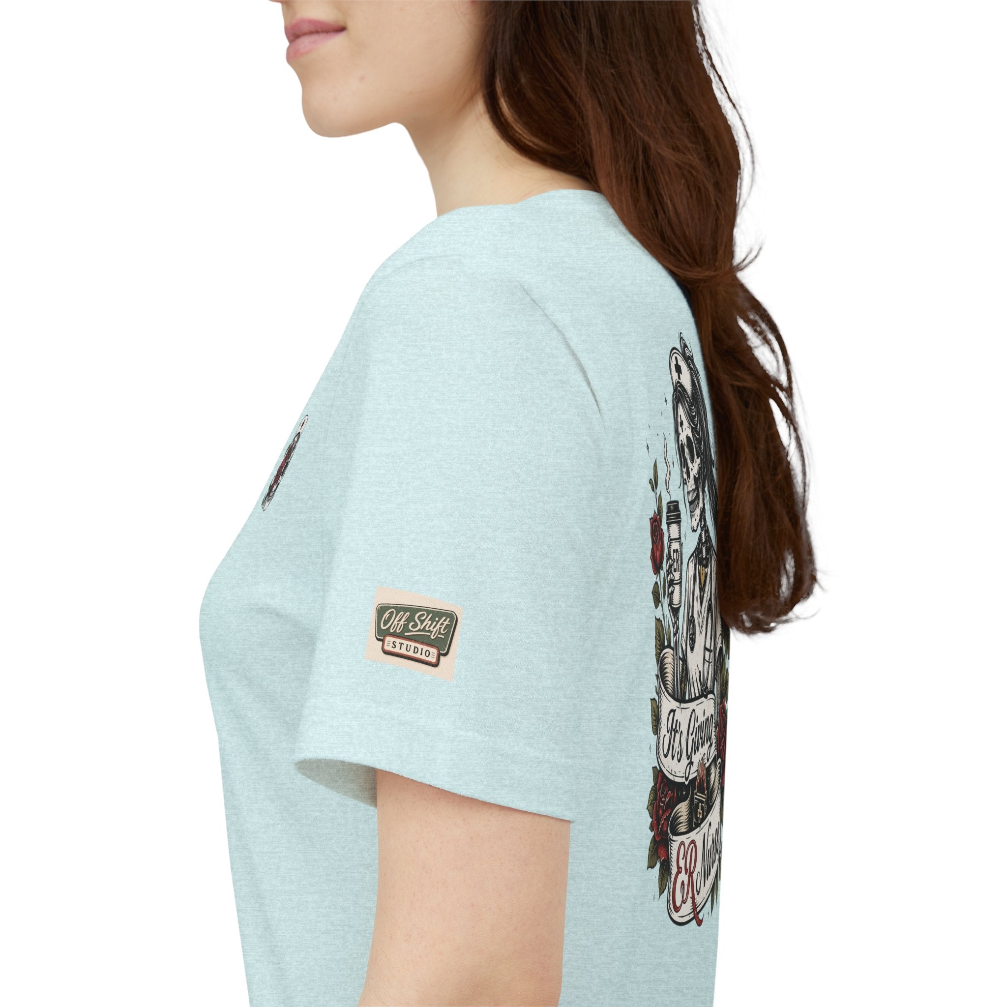 ER Nurse Skull Tee — "It's Giving ER Nurse" Graphic T-Shirt
