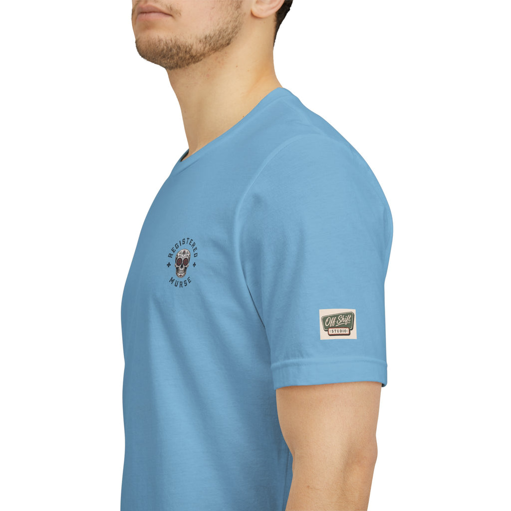 Murse Skeleton Nurse Graphic Tee — Back Print | Male Nurse Gift
