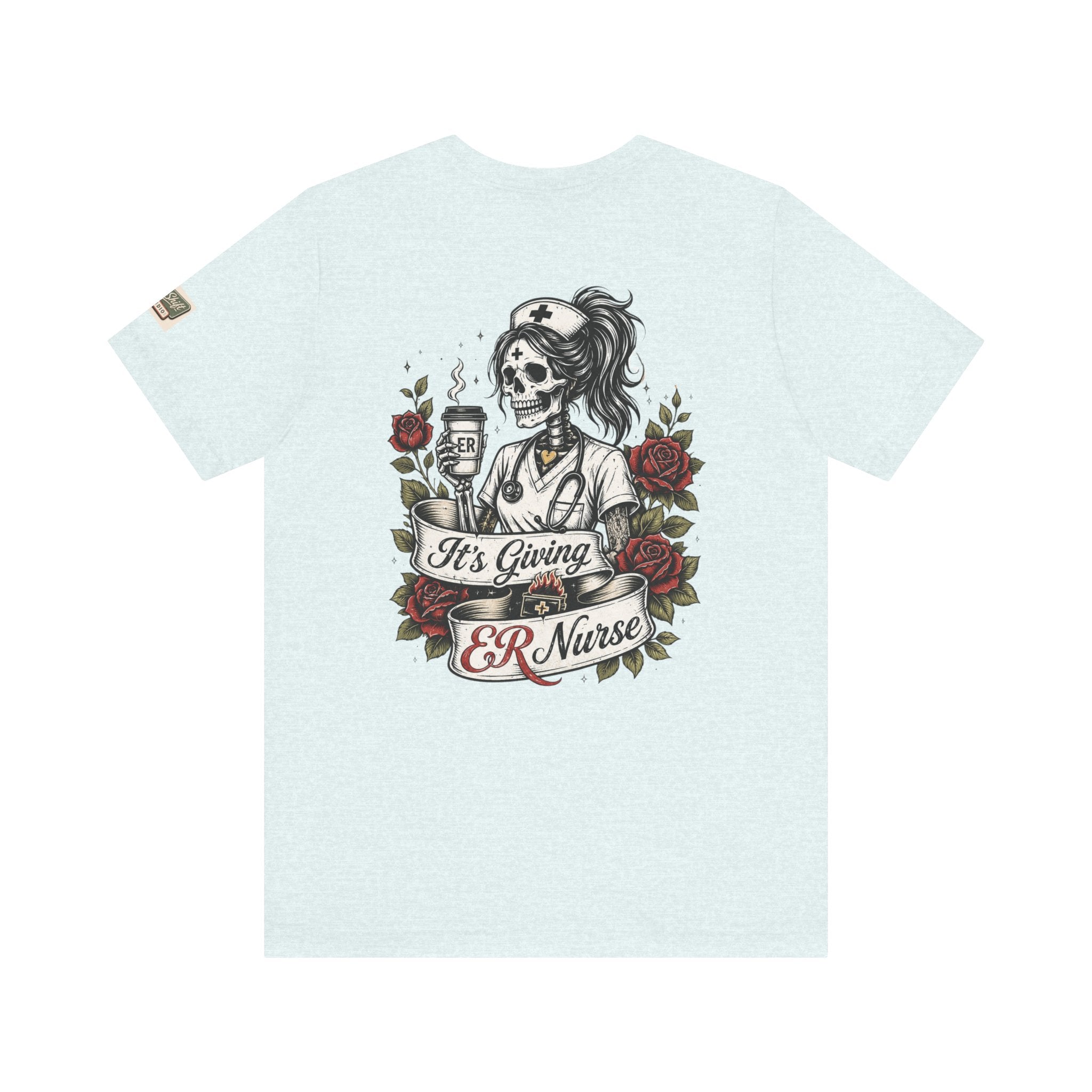ER Nurse Skull Tee — "It's Giving ER Nurse" Graphic T-Shirt