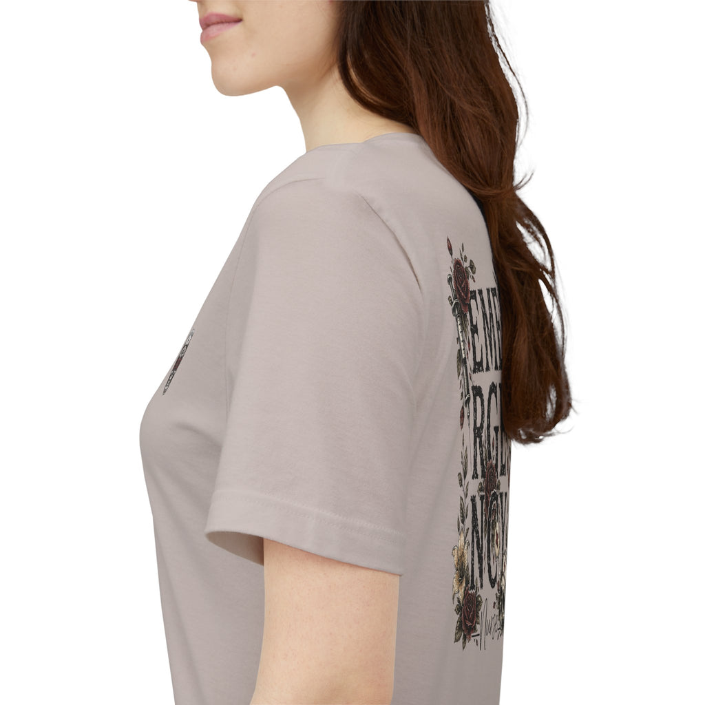 Emergency Nurse Shirt | Gothic Floral Nurse Tee | Vintage Tattoo Style ER Nurse T-Shirt | Bella & Canvas