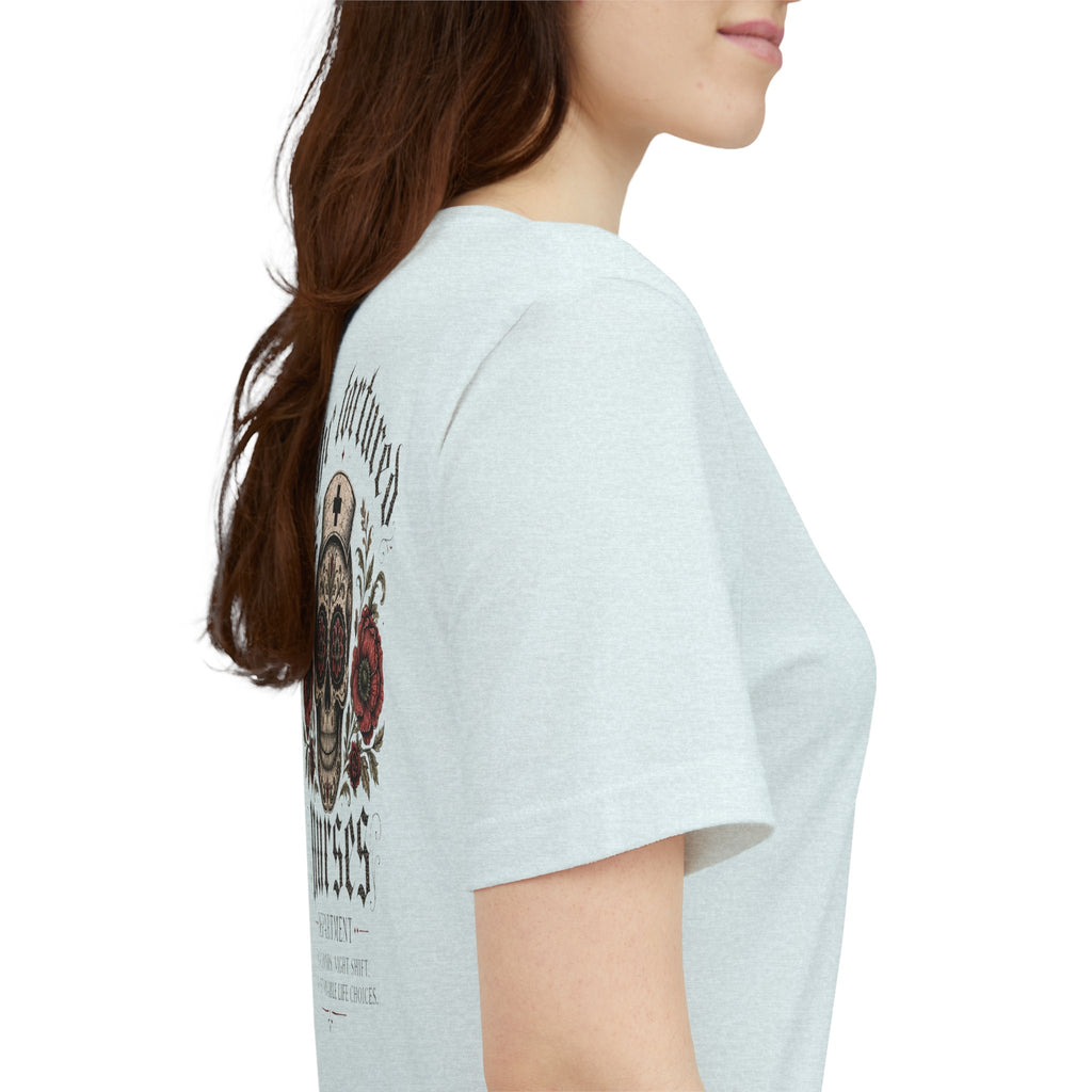 The Tortured Nurses Tee | Gothic Nurse Skull Shirt | Vintage Tattoo Medical Graphic Tee