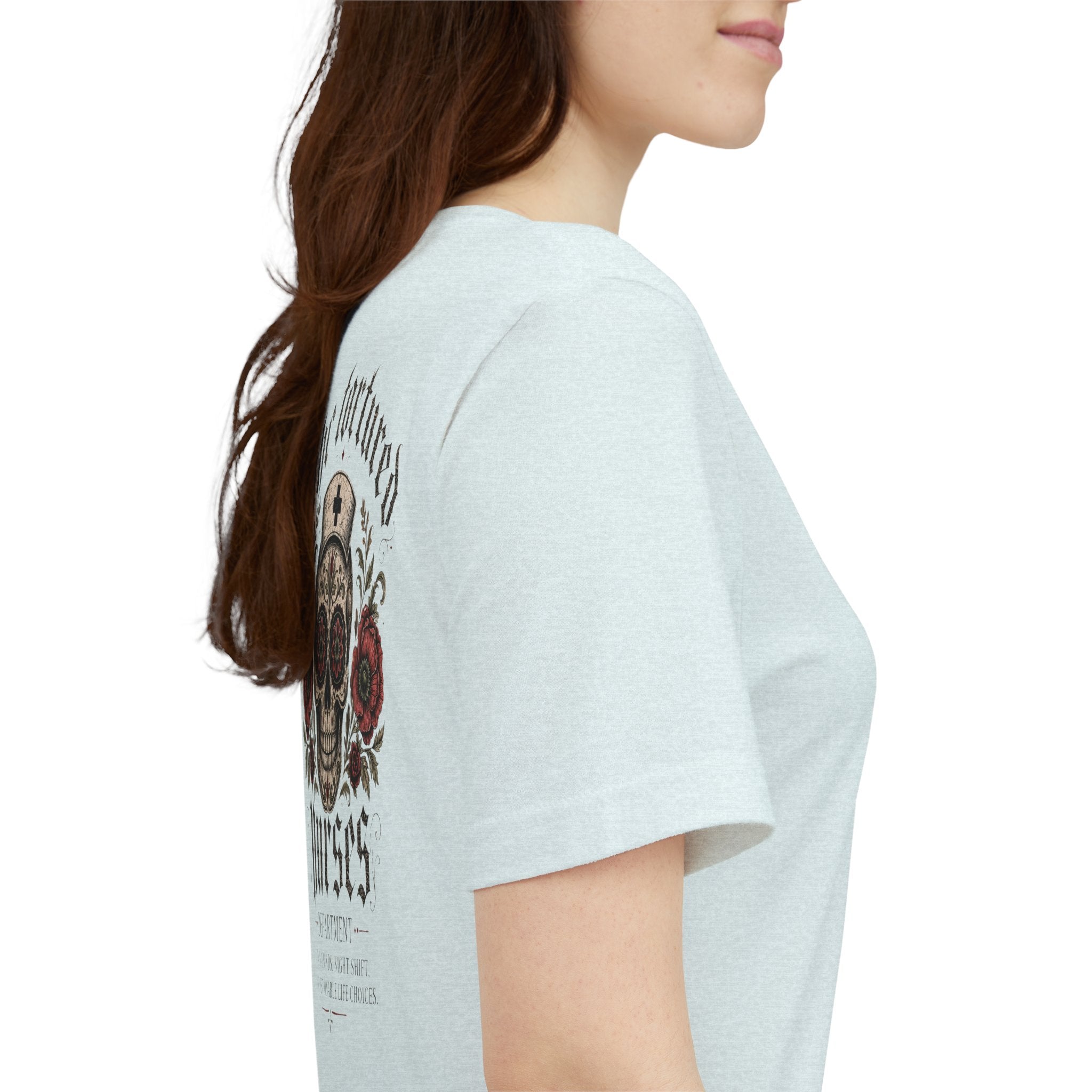 The Tortured Nurses Tee | Gothic Nurse Skull Shirt | Vintage Tattoo Medical Graphic Tee