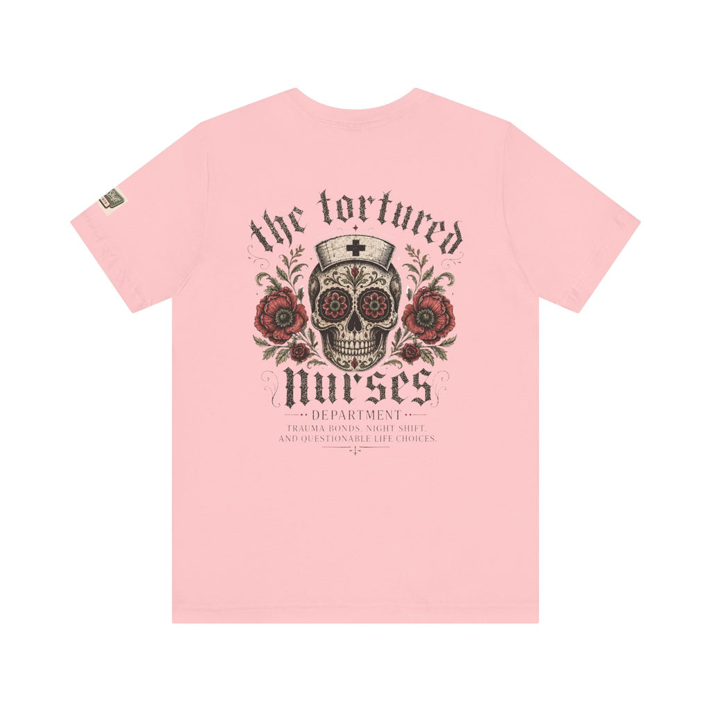 The Tortured Nurses Tee | Gothic Nurse Skull Shirt | Vintage Tattoo Medical Graphic Tee